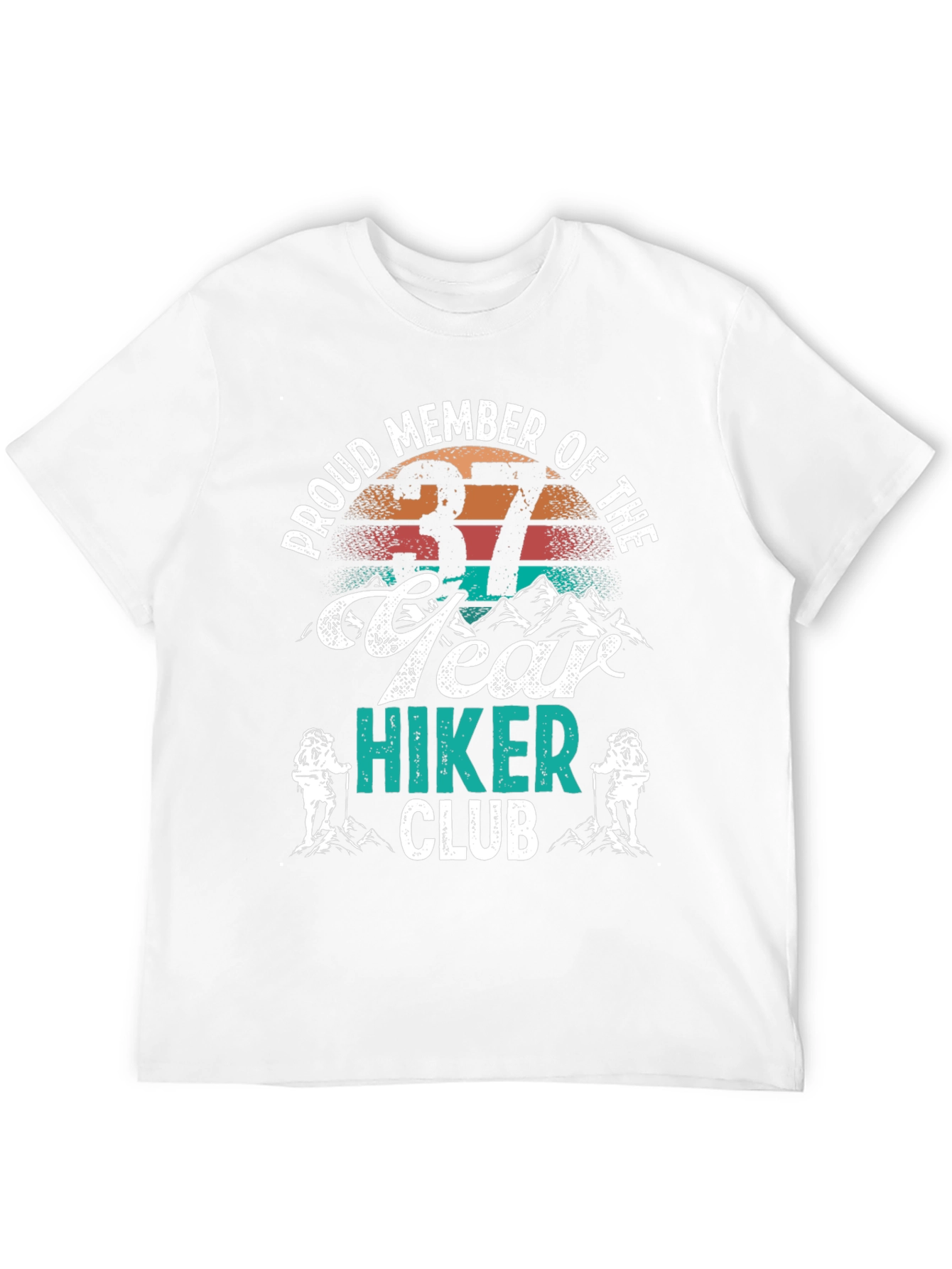 Proud Member 37 Year Hiker Club Black T-Shirt