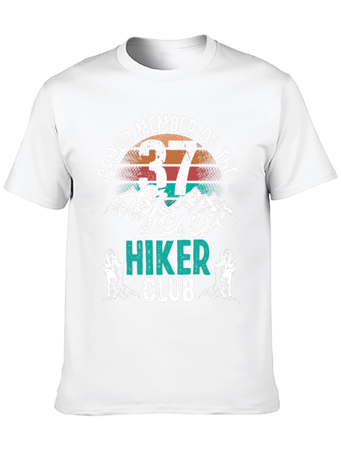 Proud Member 37 Year Hiker Club Black T-Shirt