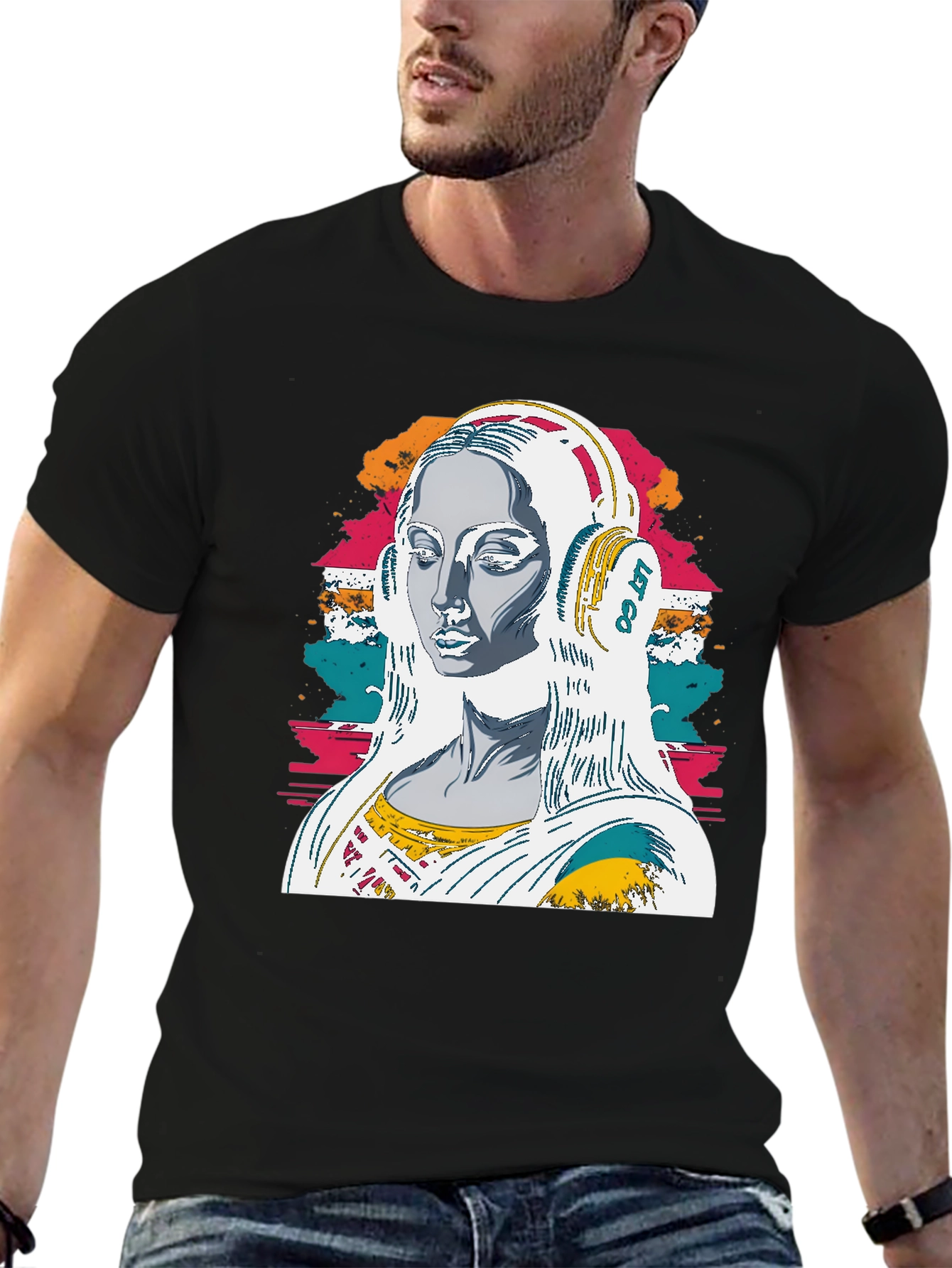Mona Lisa Music T-Shirt -  Retro Style Tee