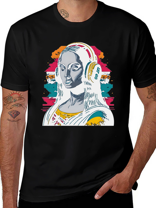 Mona Lisa Music T-Shirt -  Retro Style Tee