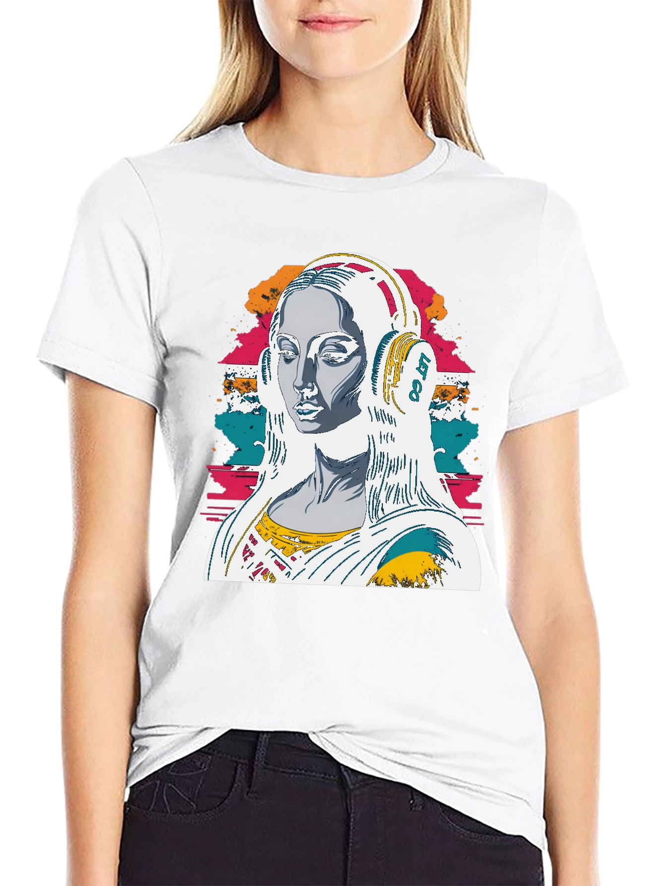 Mona Lisa Music T-Shirt -  Retro Style Tee