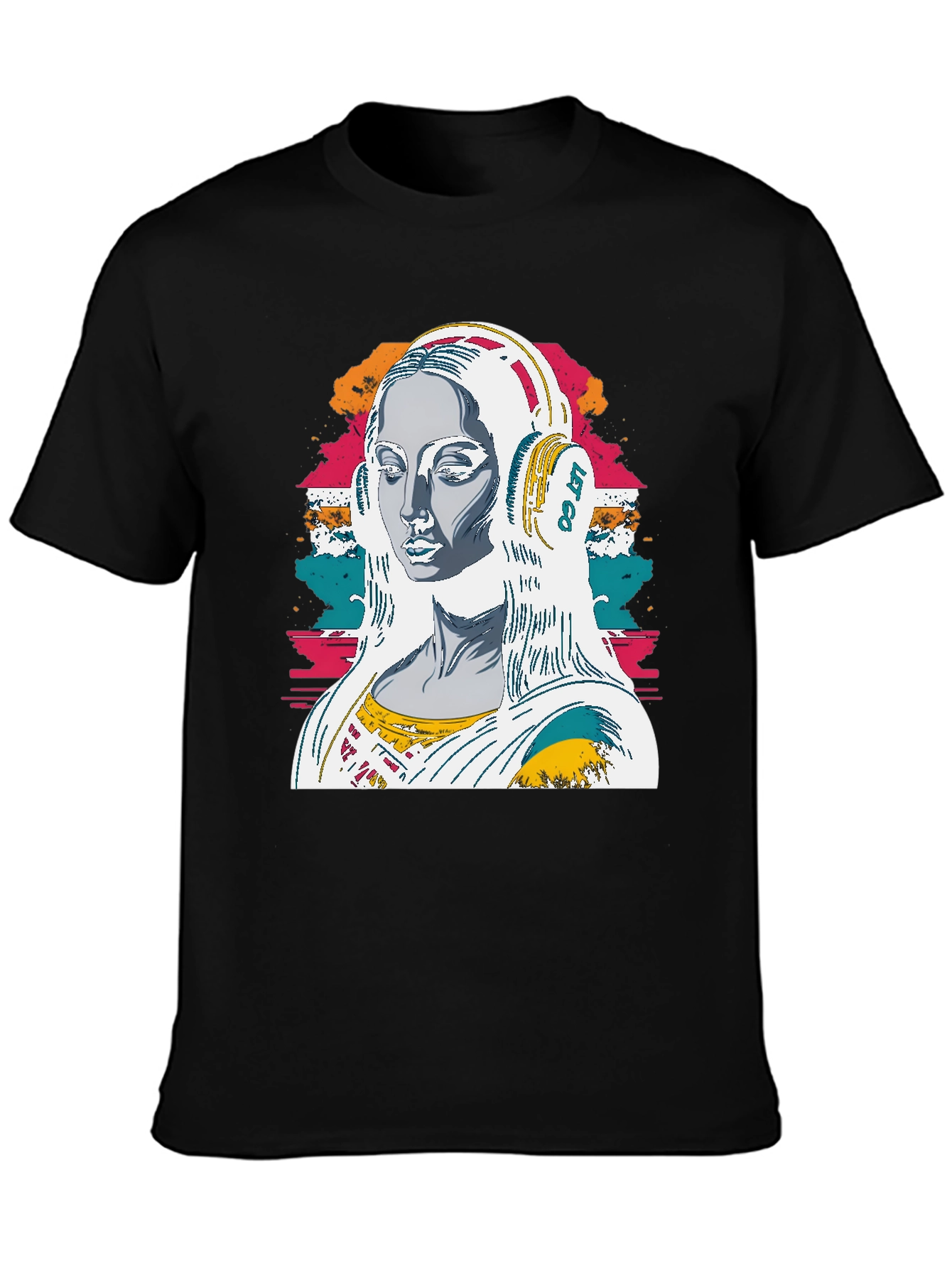 Mona Lisa Music T-Shirt -  Retro Style Tee