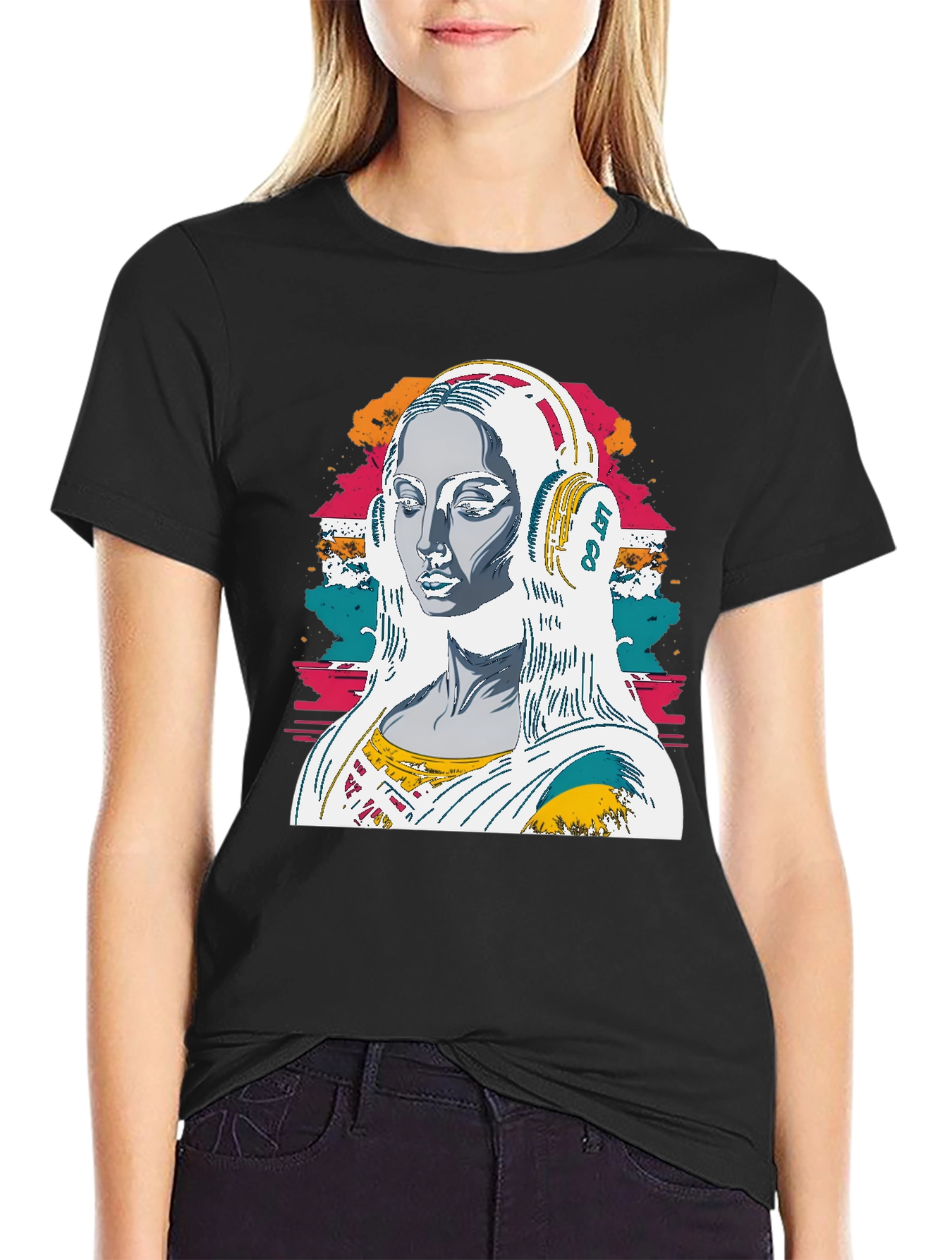 Mona Lisa Music T-Shirt -  Retro Style Tee