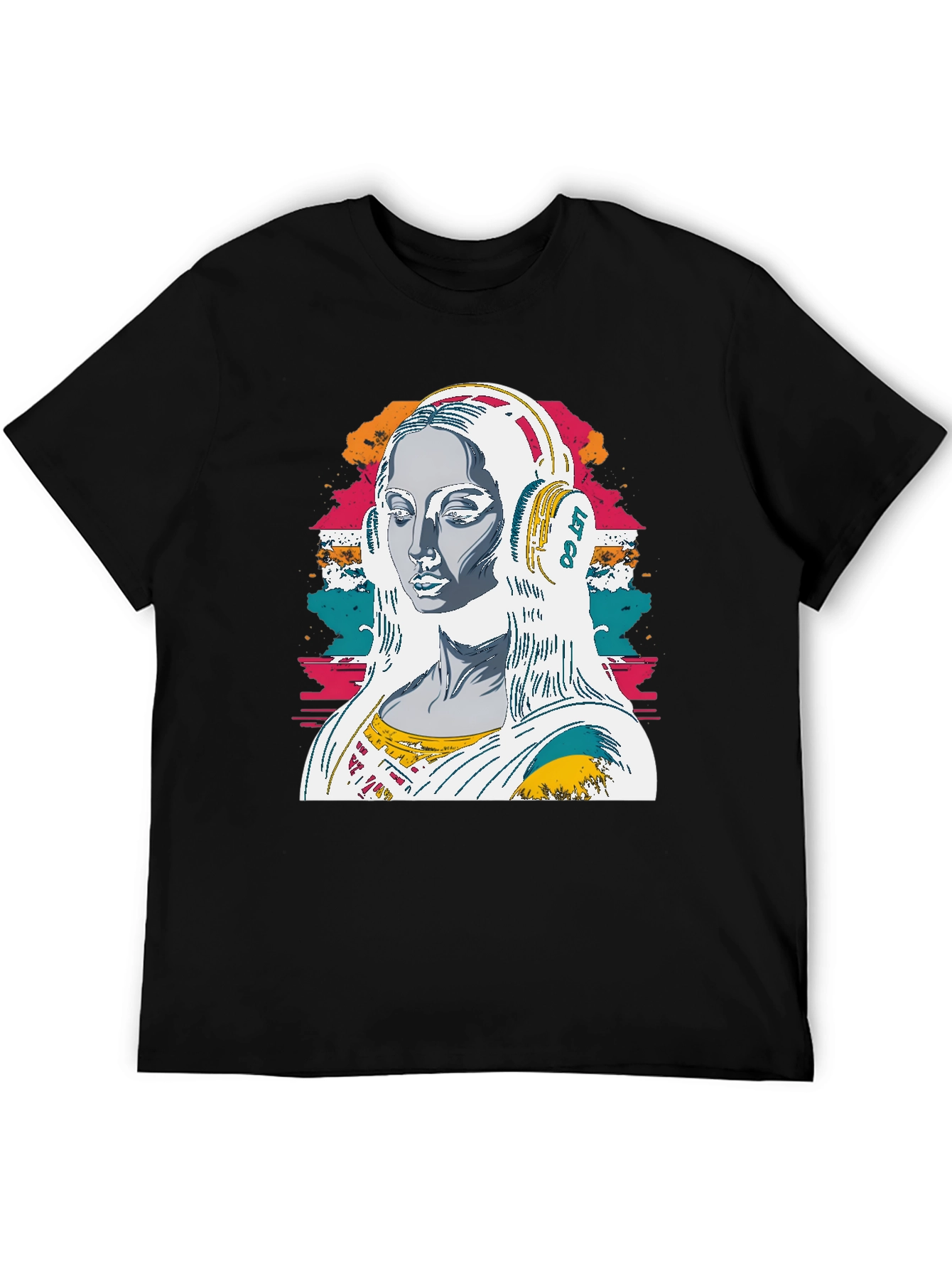 Mona Lisa Music T-Shirt -  Retro Style Tee