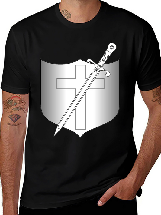 Shield & Sword Graphic Tee - Knightly Design