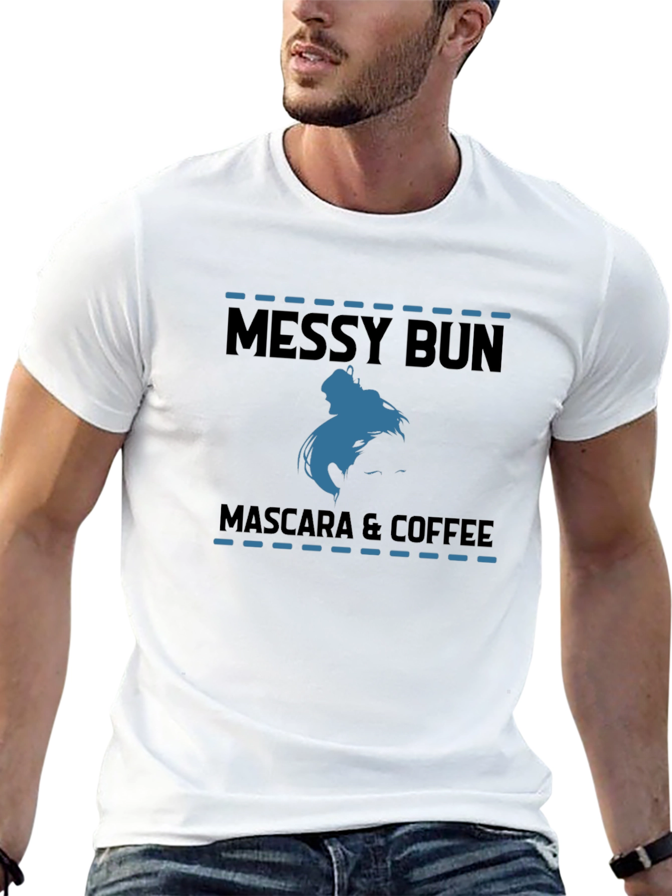 Messy Bun Mascara & Coffee T-Shirt