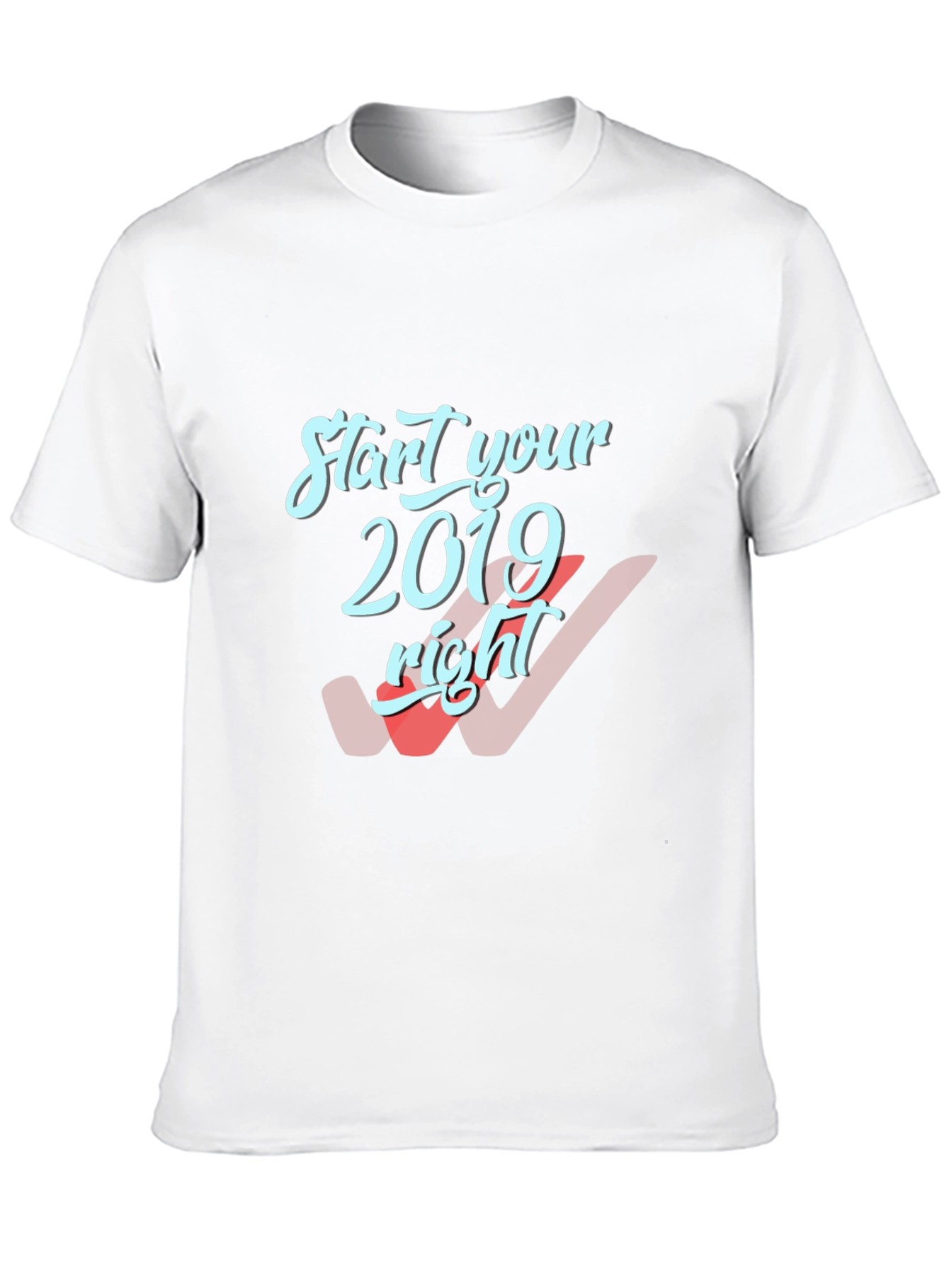 Start Your 2019 Right Mens Black T-Shirt