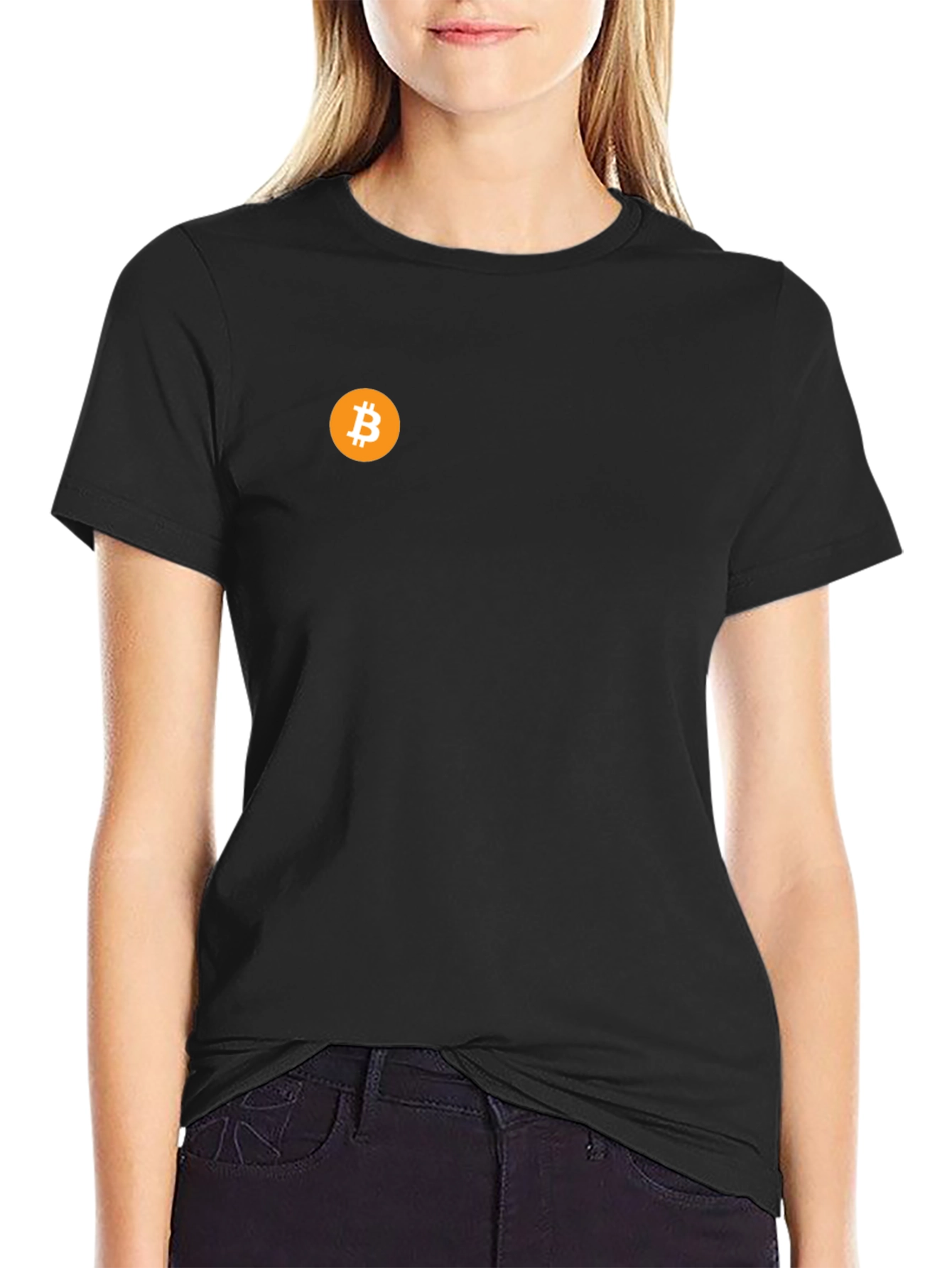 Bitcoin Logo Black T-Shirt - Crypto Fashion