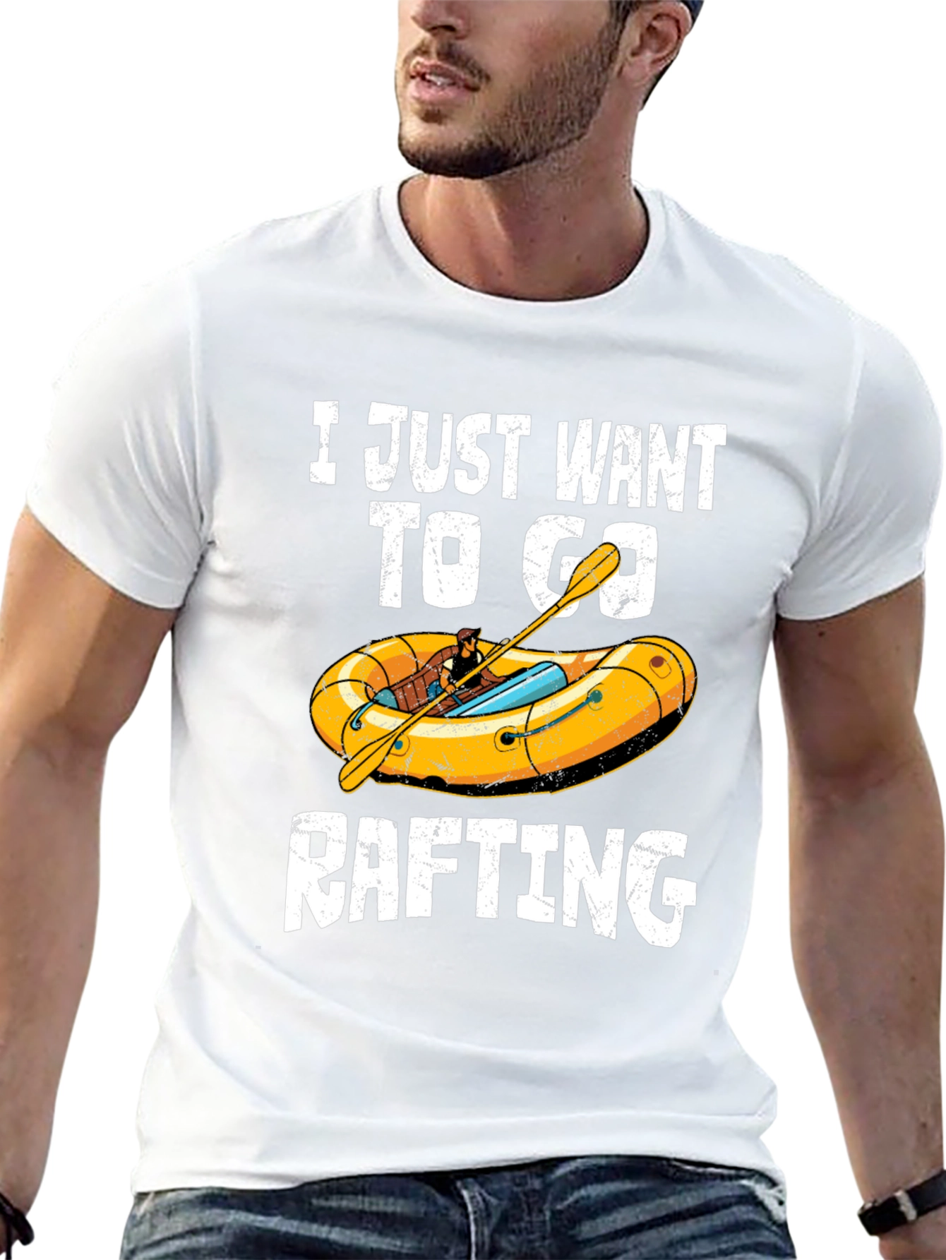 Rafting T-Shirt - I Just Want To Go Rafting