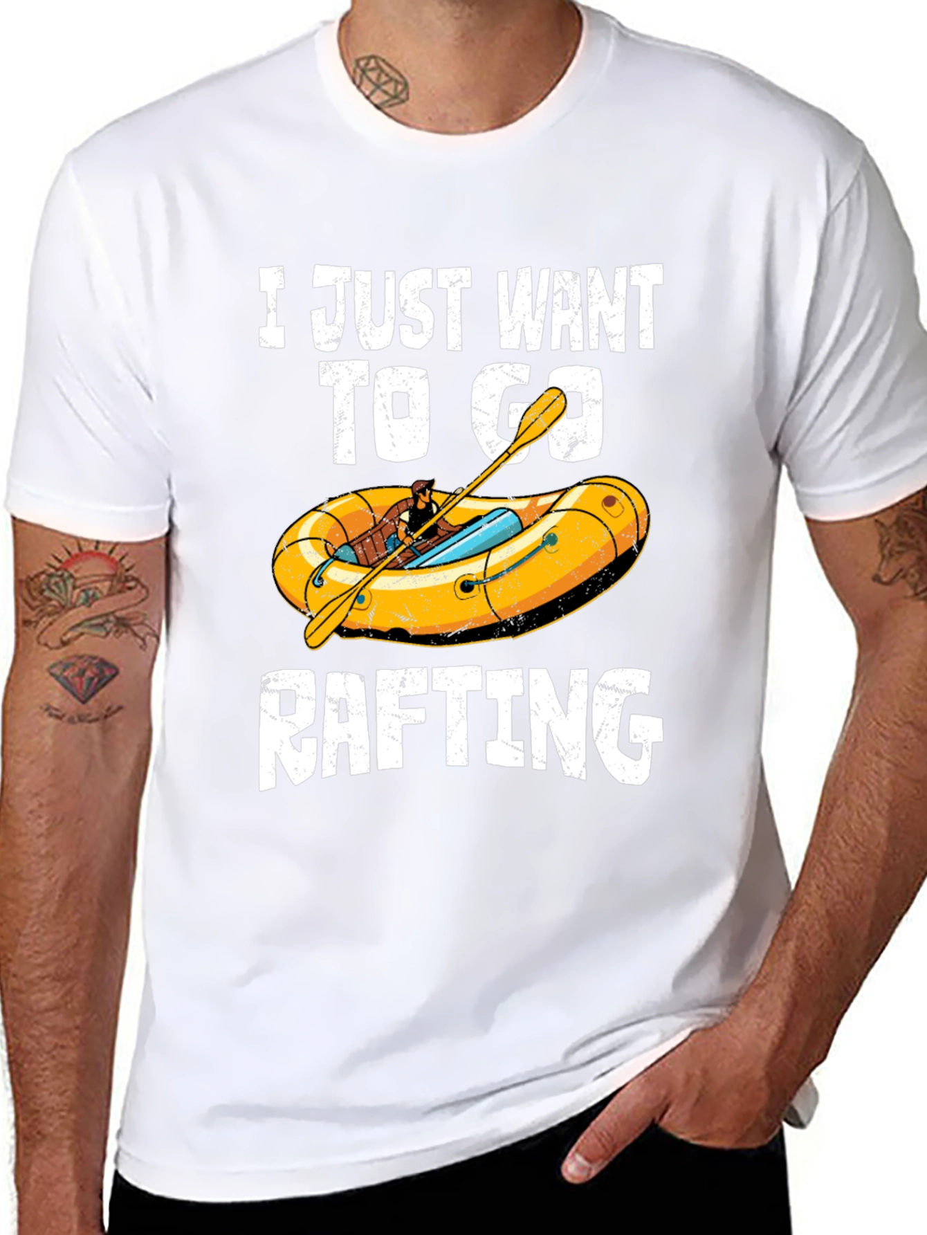 Rafting T-Shirt - I Just Want To Go Rafting