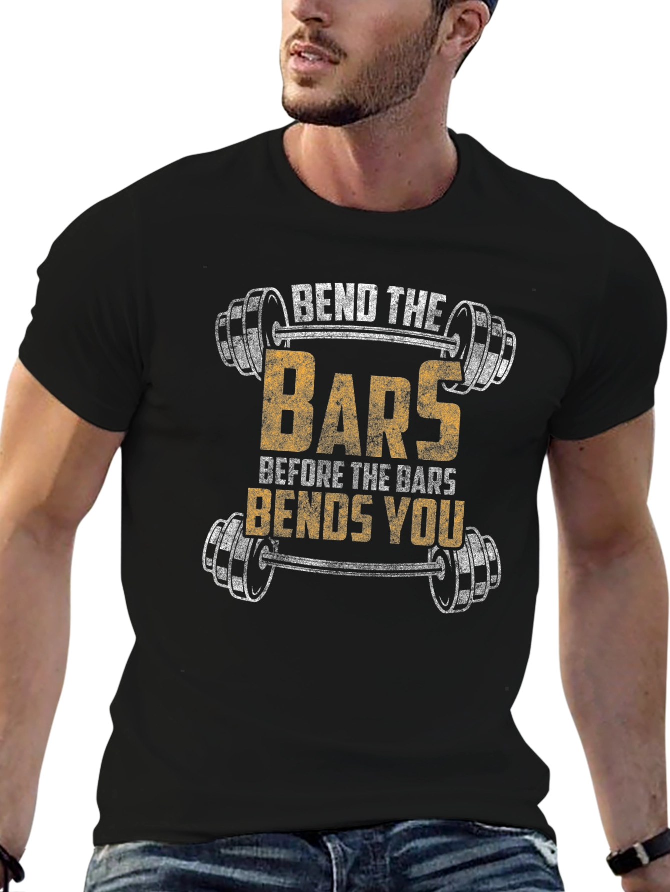 Bend The Bars Gym T-Shirt - Weightlifting Motivation