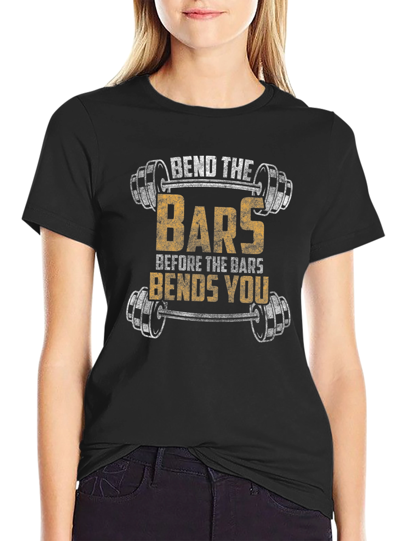 Bend The Bars Gym T-Shirt - Weightlifting Motivation