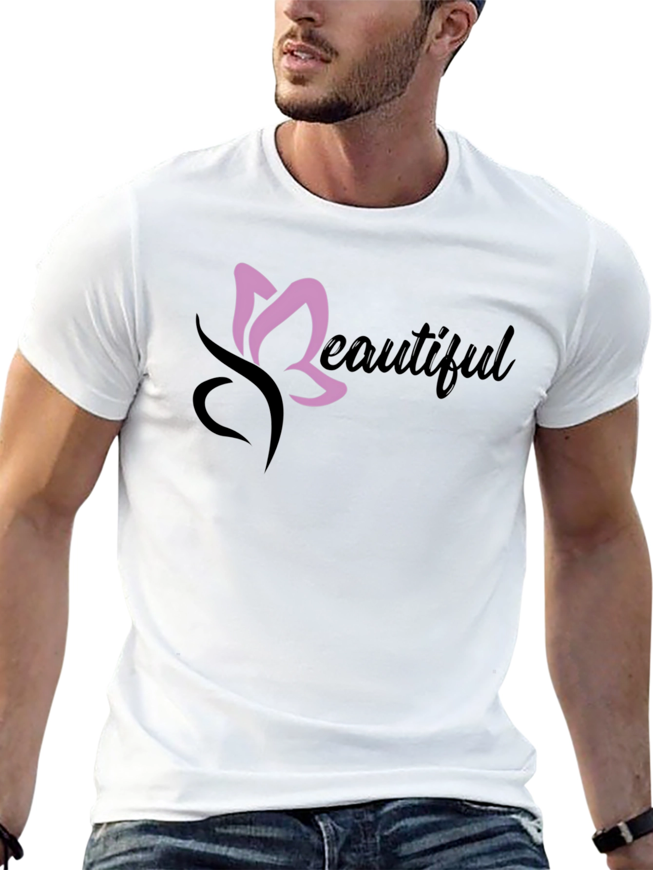 Beautiful Butterfly Graphic T-Shirt - Casual Style