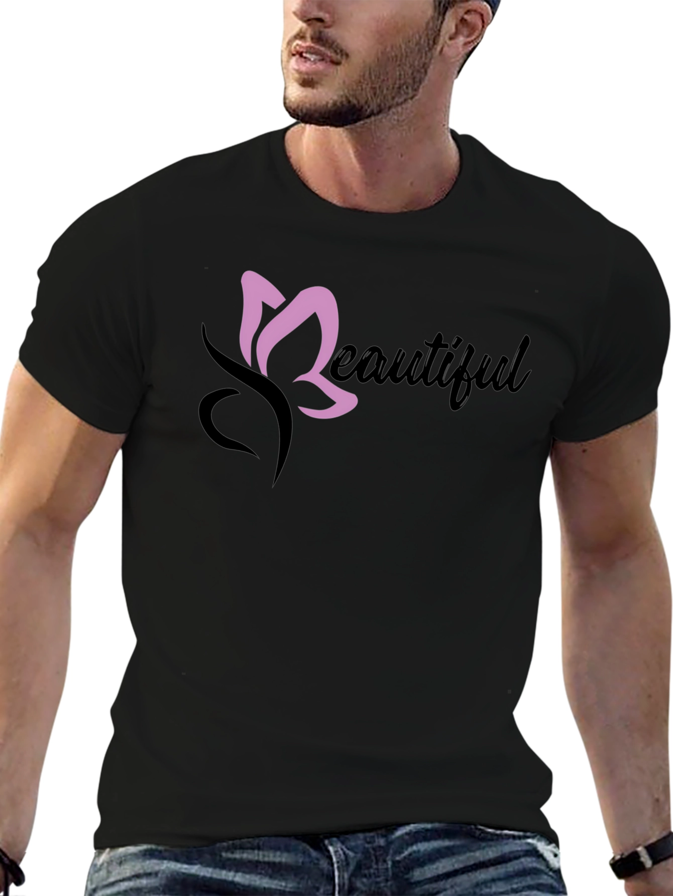 Beautiful Butterfly Graphic T-Shirt - Casual Style