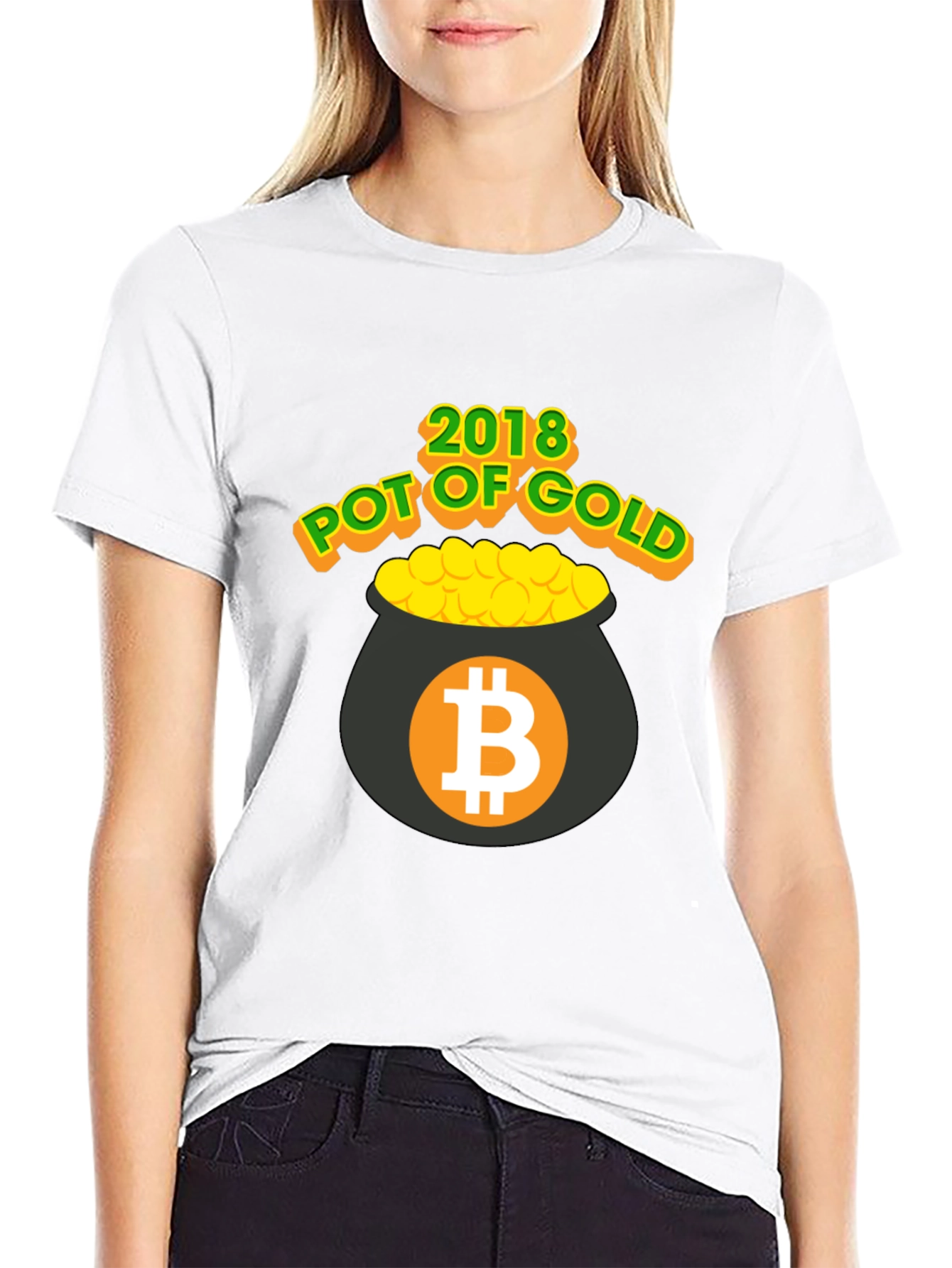 Bitcoin Pot of Gold 2018 Black T-Shirt