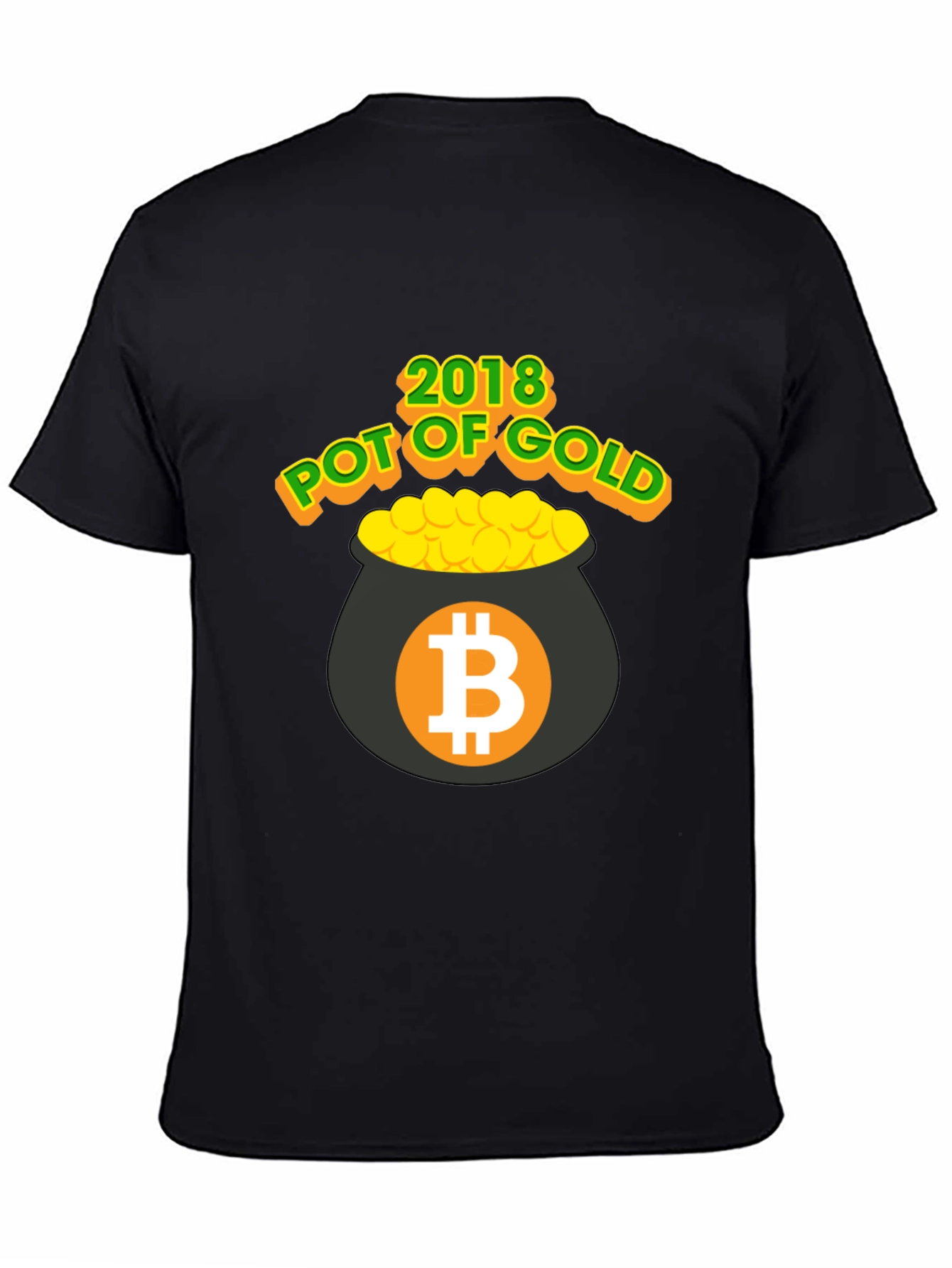 Bitcoin Pot of Gold 2018 Black T-Shirt