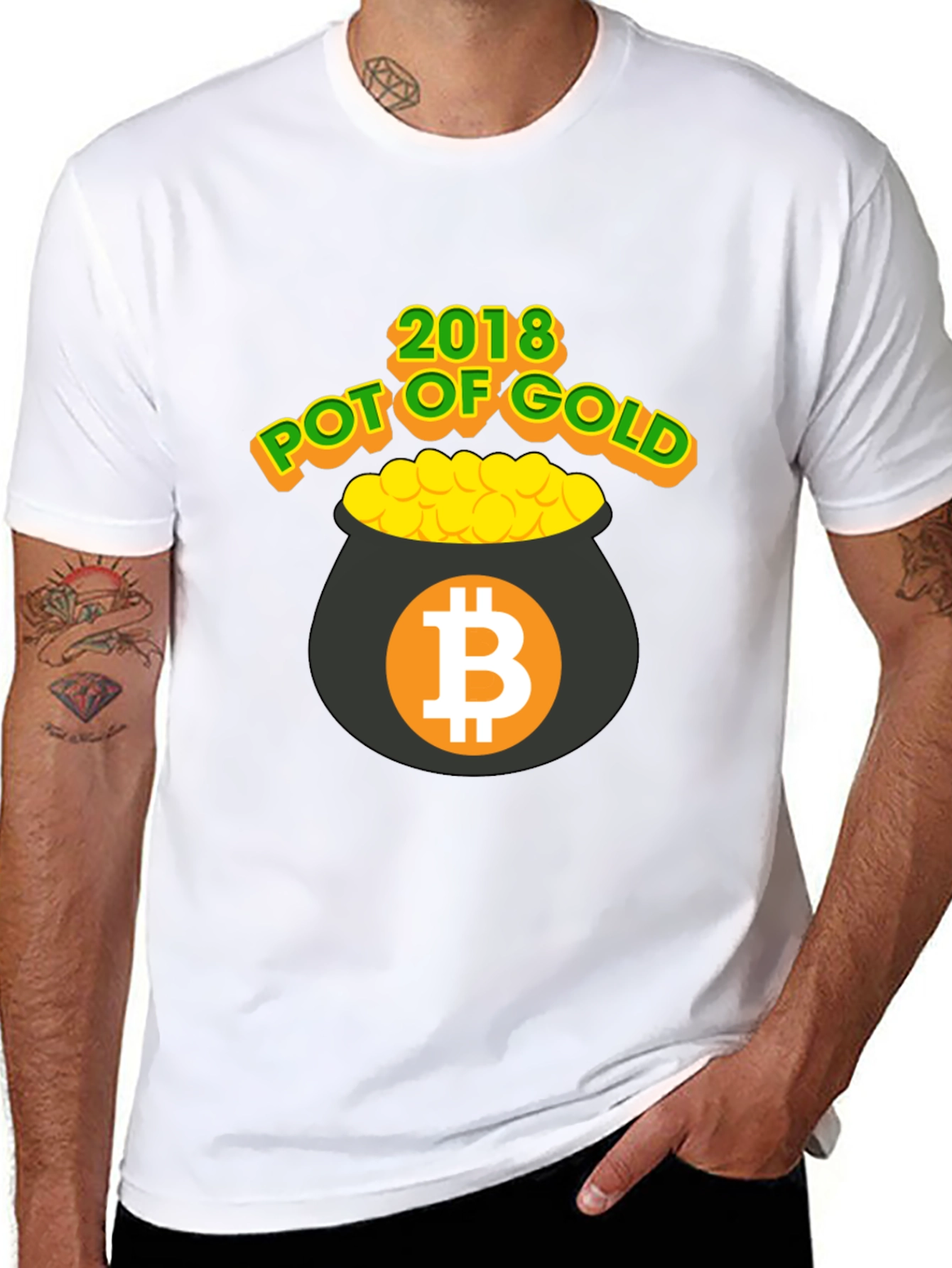Bitcoin Pot of Gold 2018 Black T-Shirt