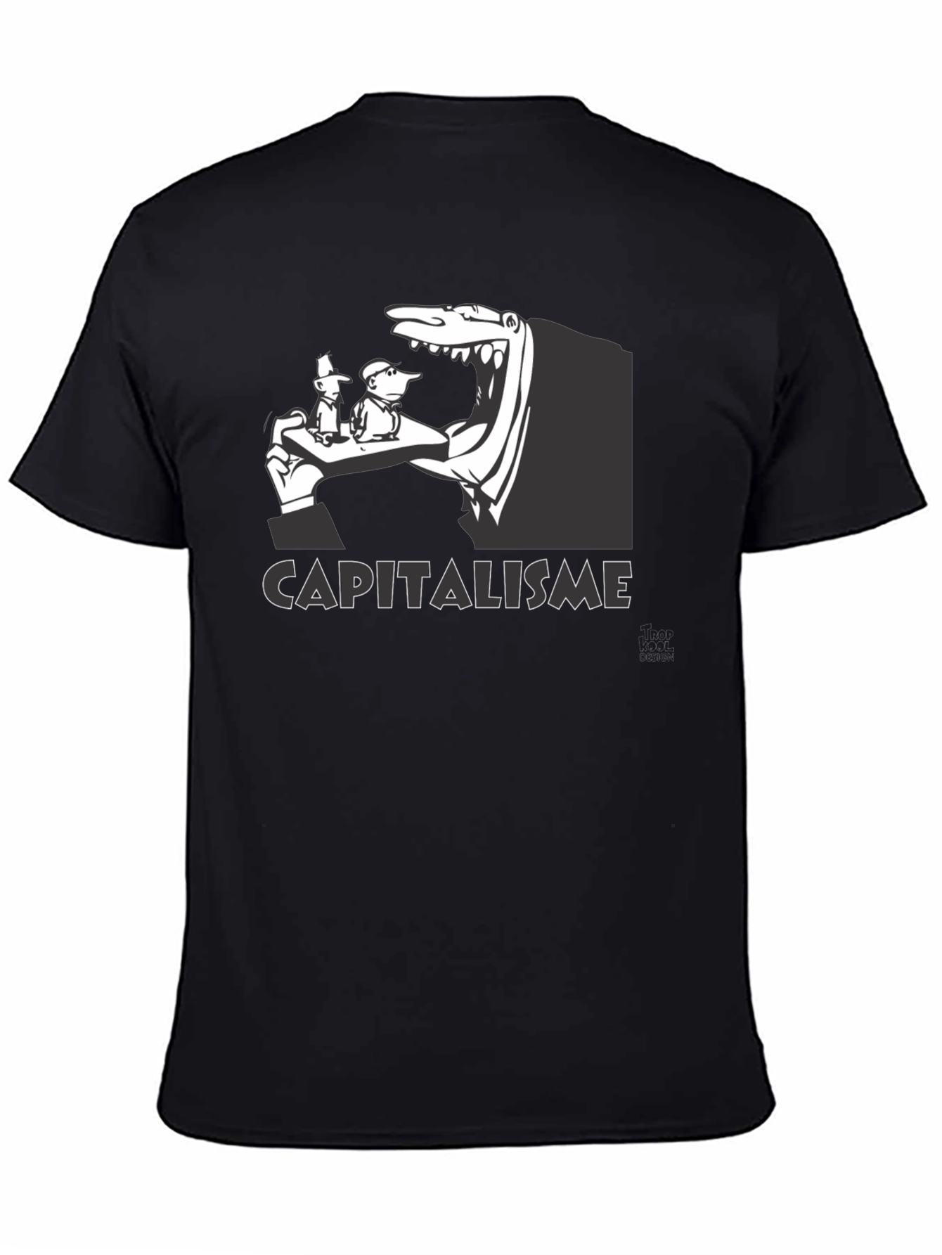 Capitalism Graphic Print Black T-Shirt