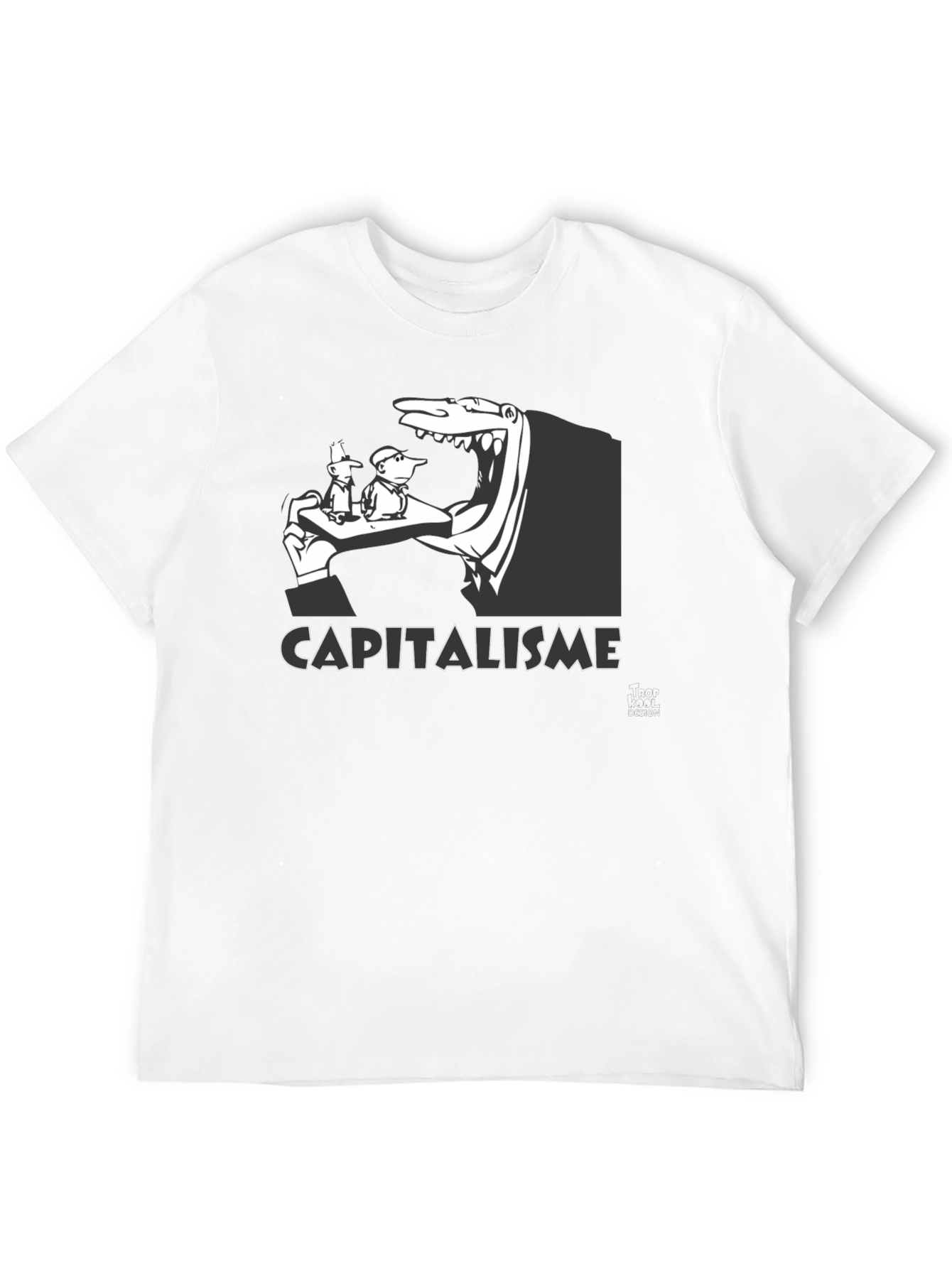 Capitalism Graphic Print Black T-Shirt
