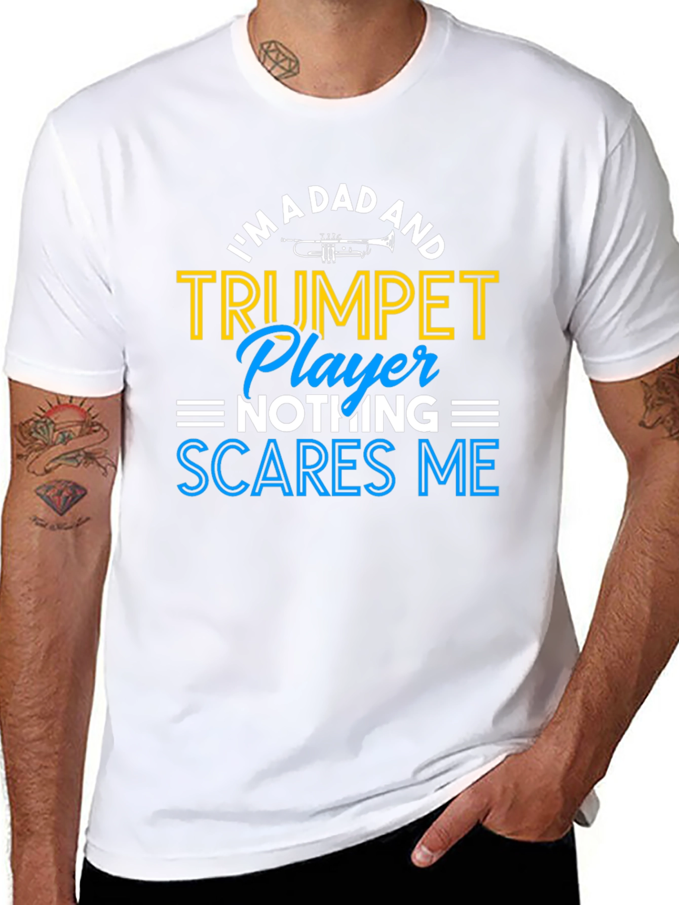 Dad Trumpet Player Graphic T-Shirt