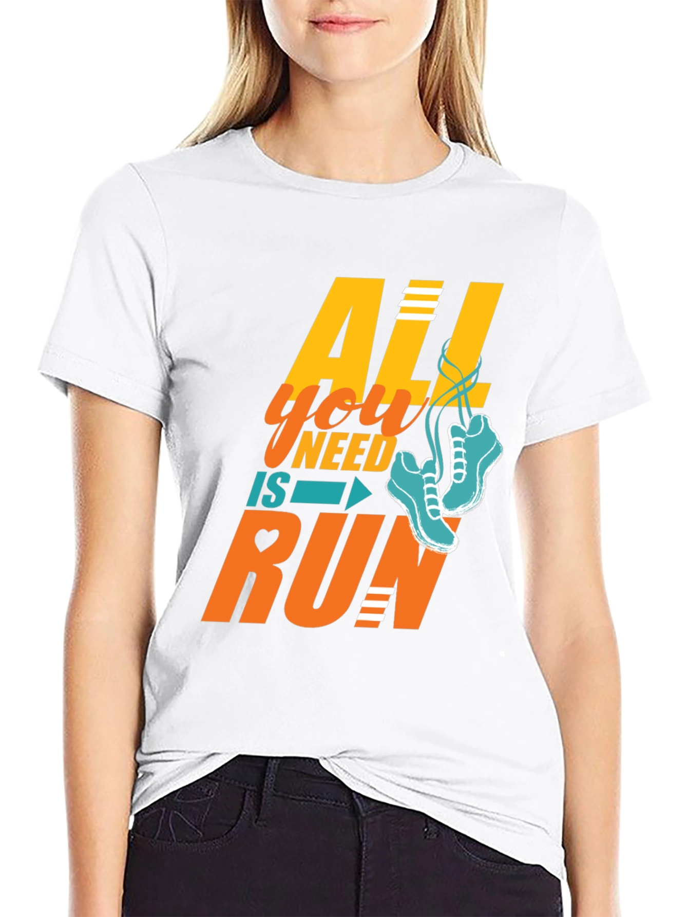 All You Need is Run T-Shirt - Black