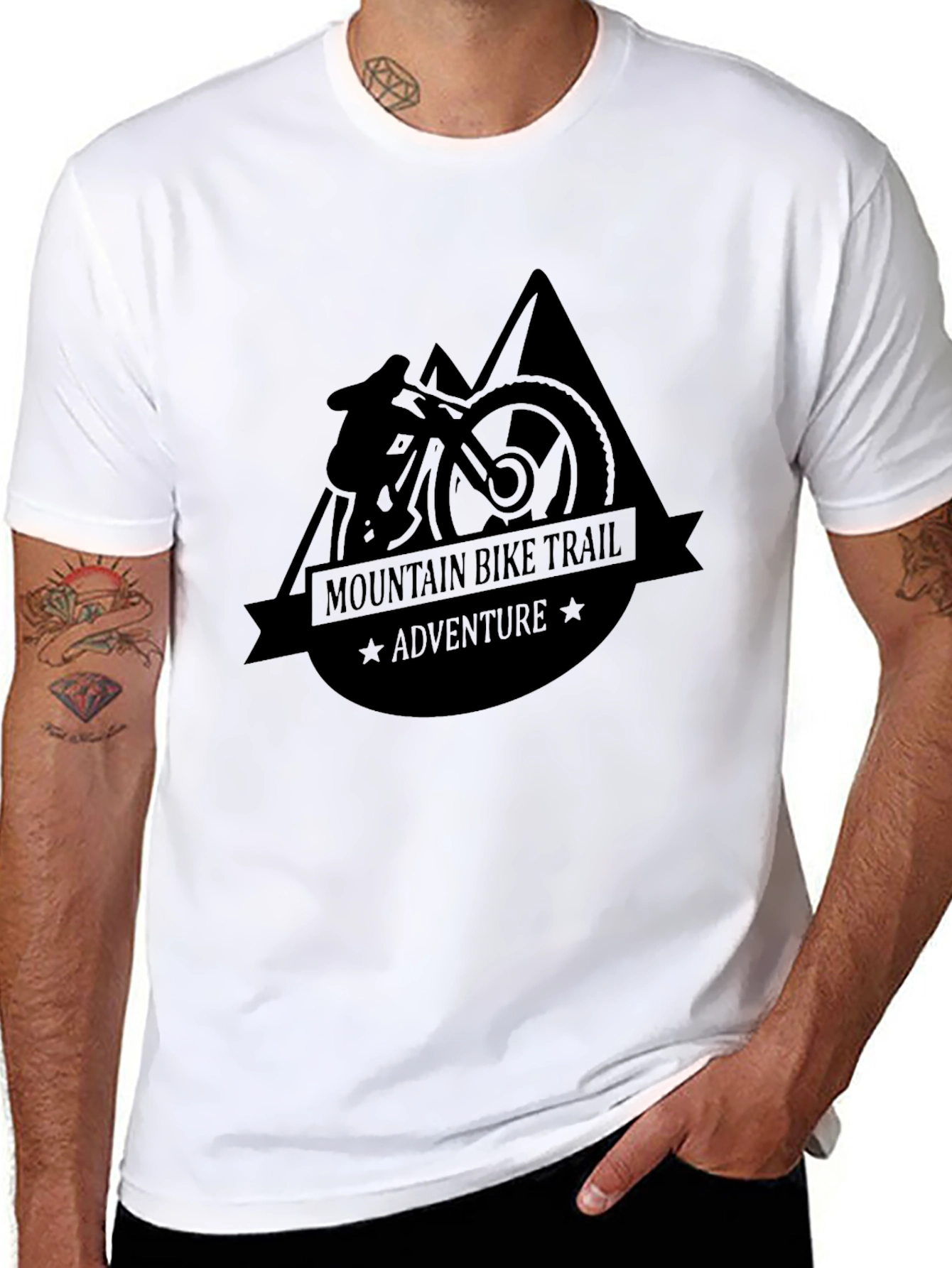 Mountain Bike Trail Adventure T-Shirt - Black