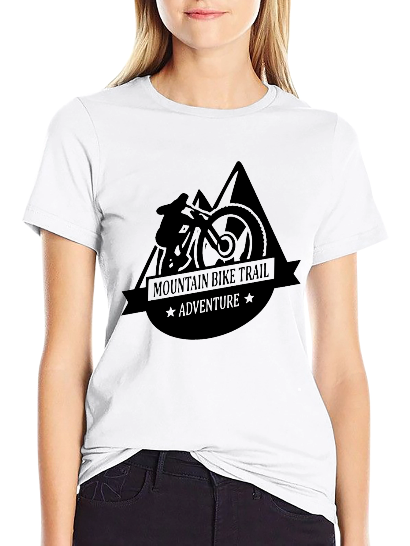Mountain Bike Trail Adventure T-Shirt - Black