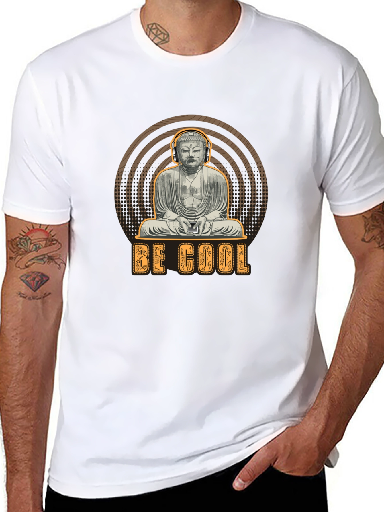 Cool Buddha Graphic T-Shirt - Zen Style Tee