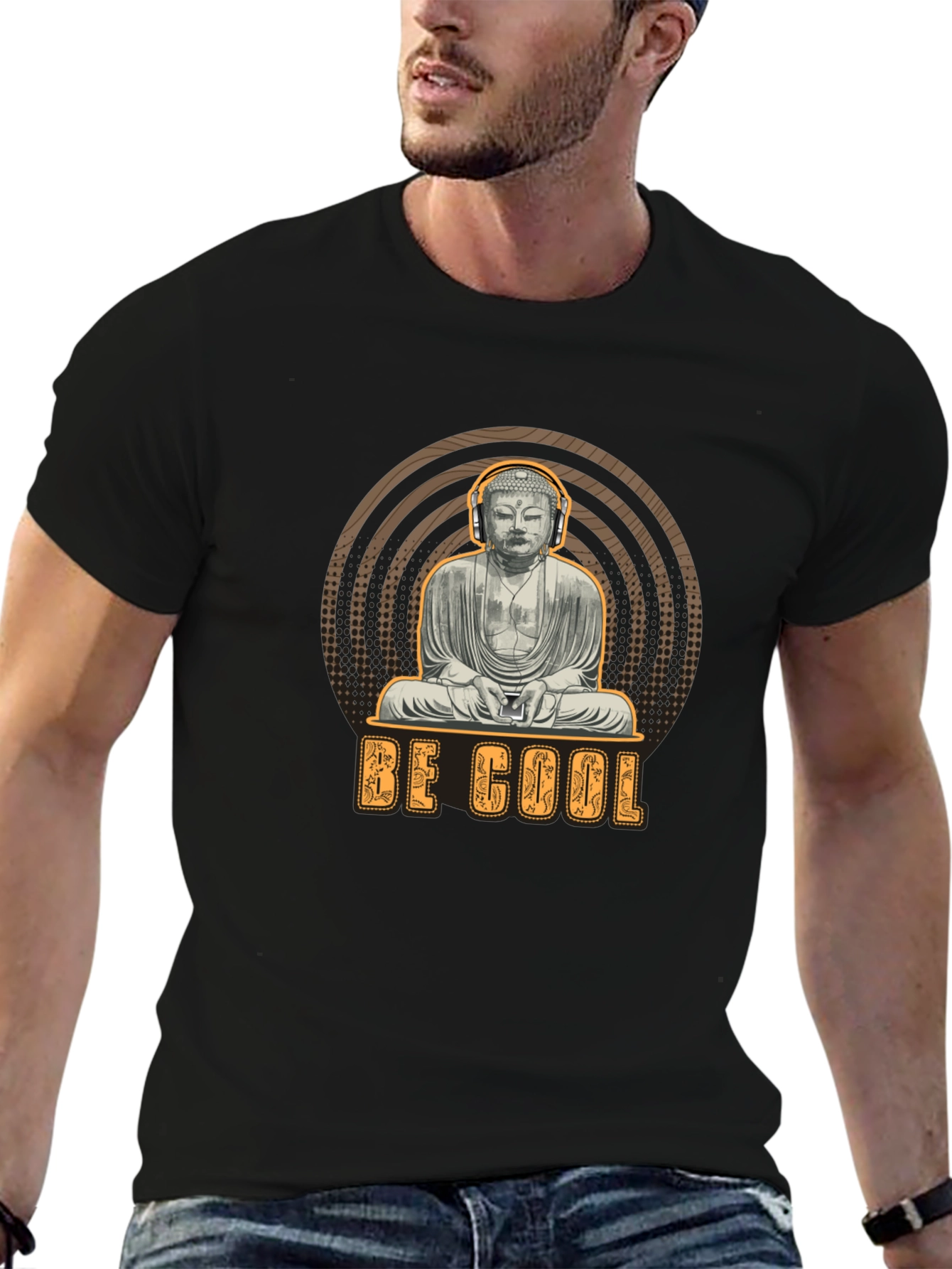 Cool Buddha Graphic T-Shirt - Zen Style Tee