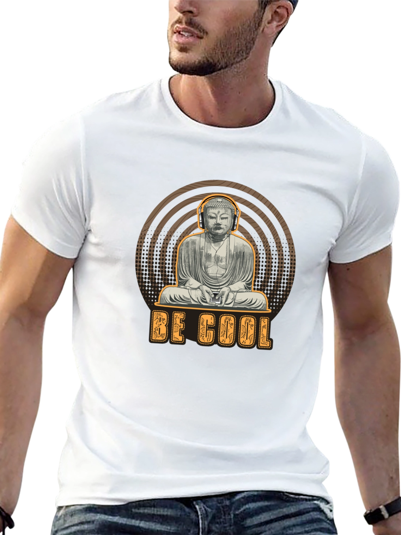 Cool Buddha Graphic T-Shirt - Zen Style Tee