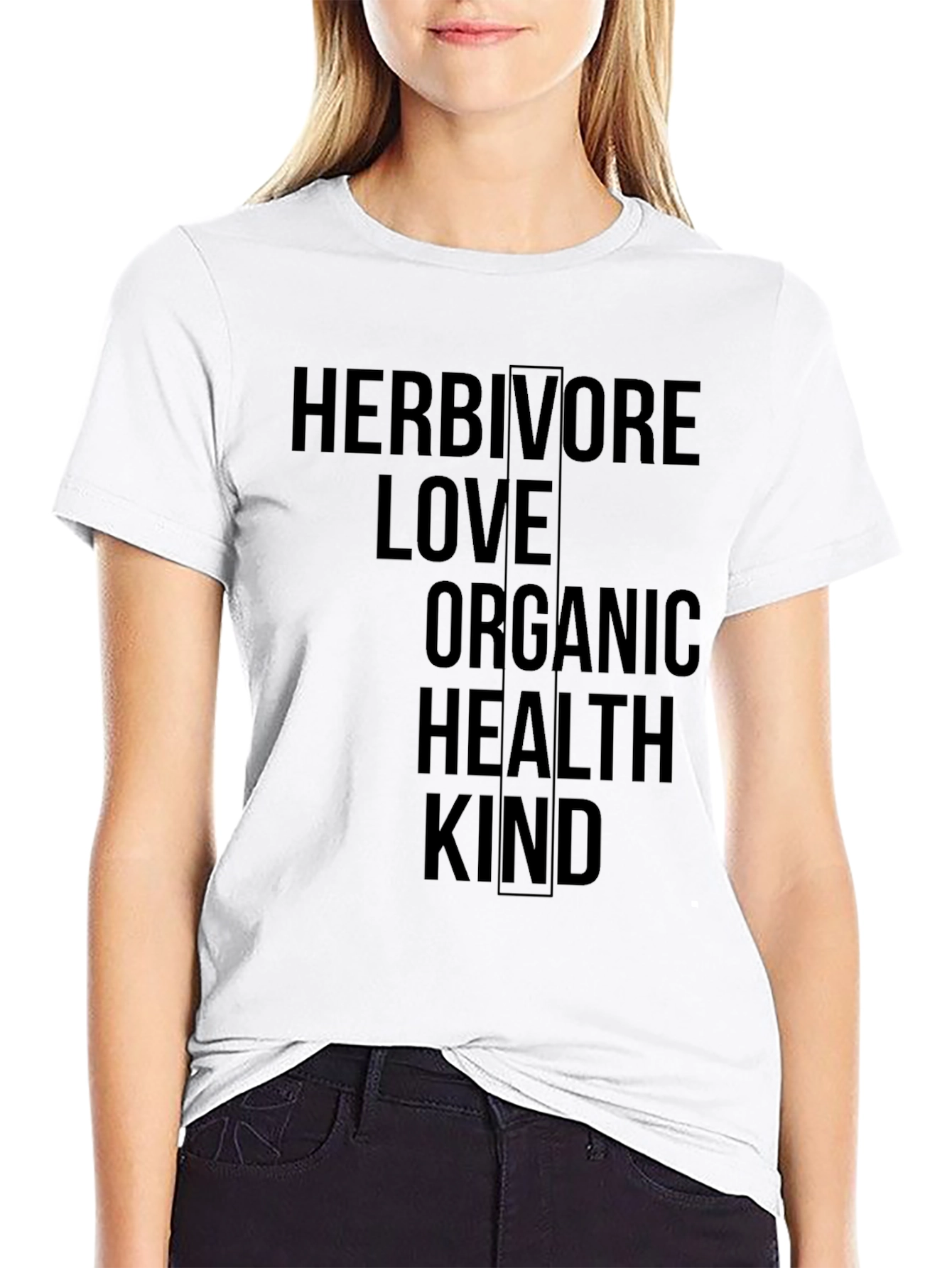 Herbivore Love Organic Graphic Tee - Black