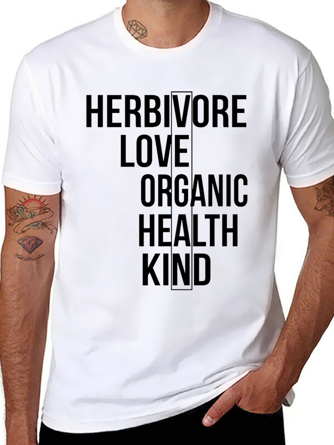 Herbivore Love Organic Graphic Tee - Black