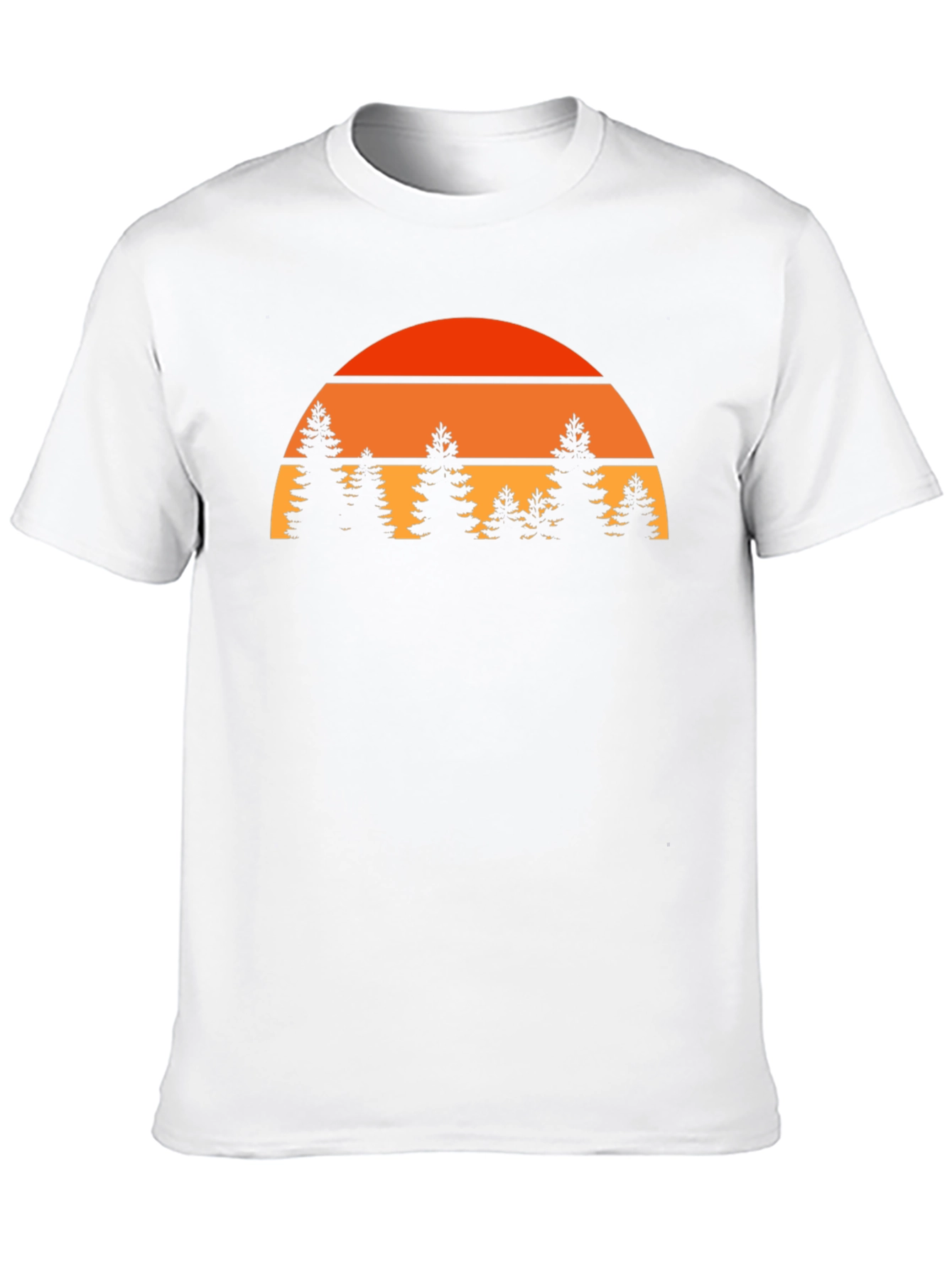 Retro Sunset Trees Graphic T-Shirt