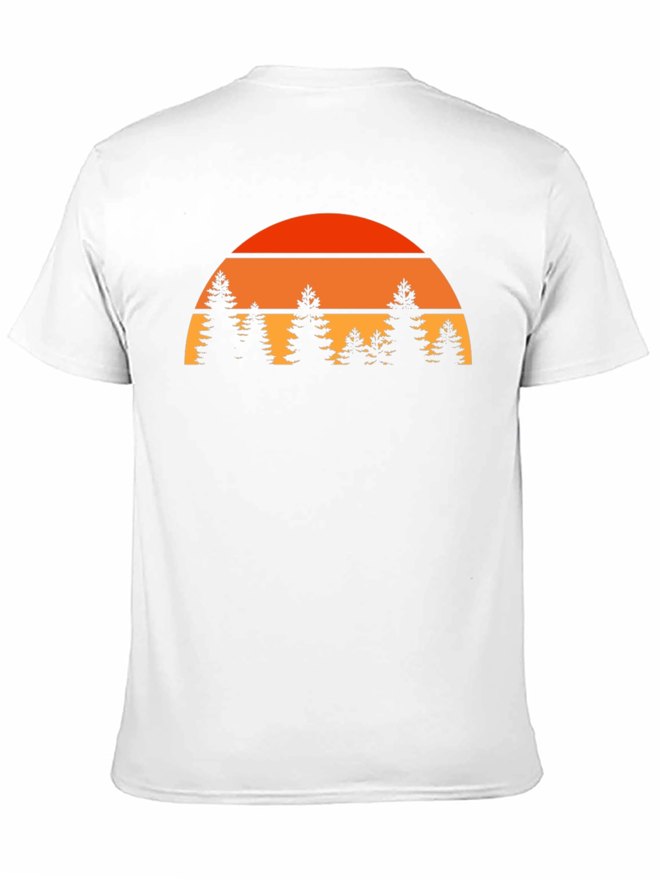 Retro Sunset Trees Graphic T-Shirt