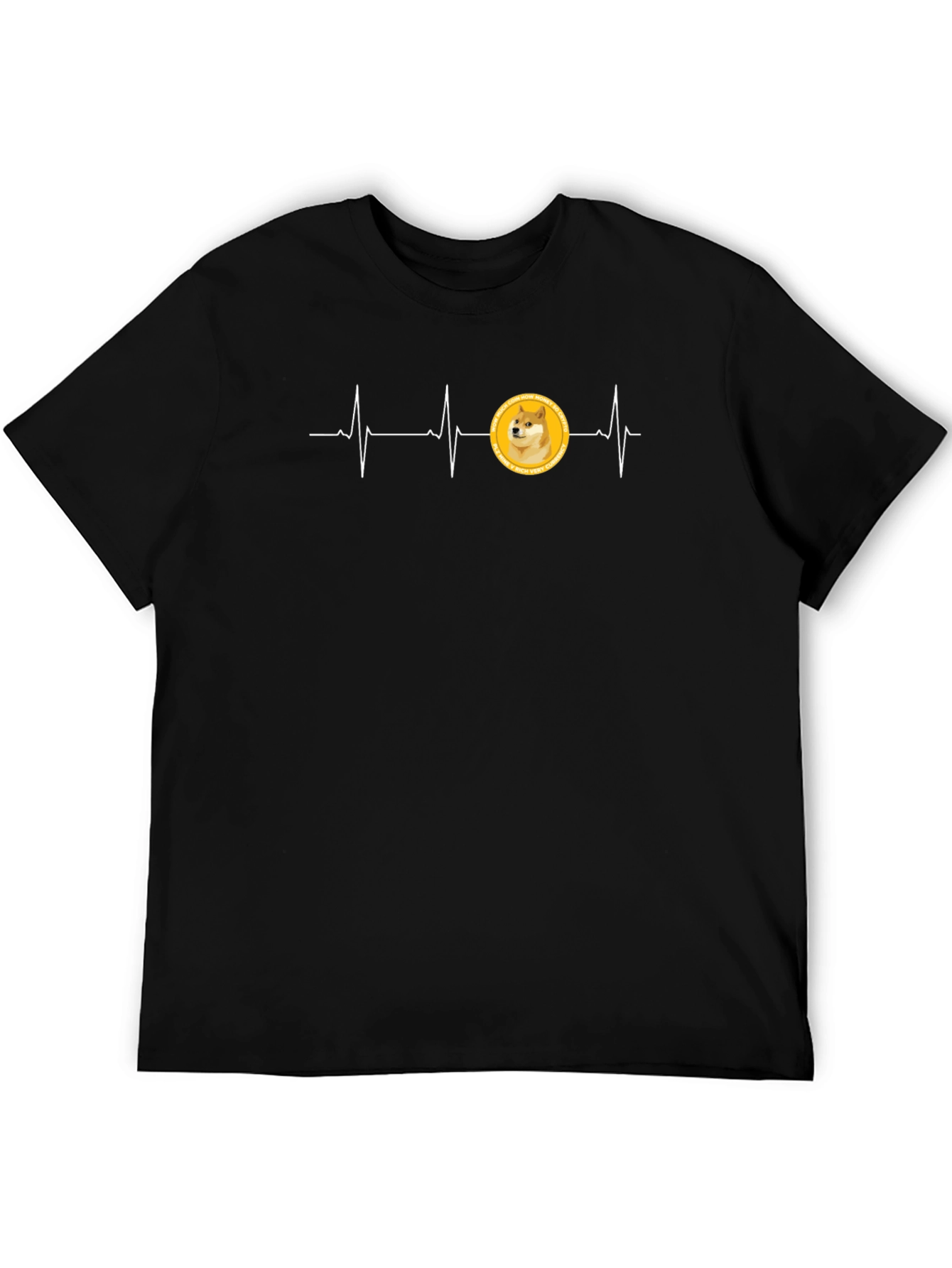 Doge Coin Heartbeat T-Shirt - Crypto Currency Tee