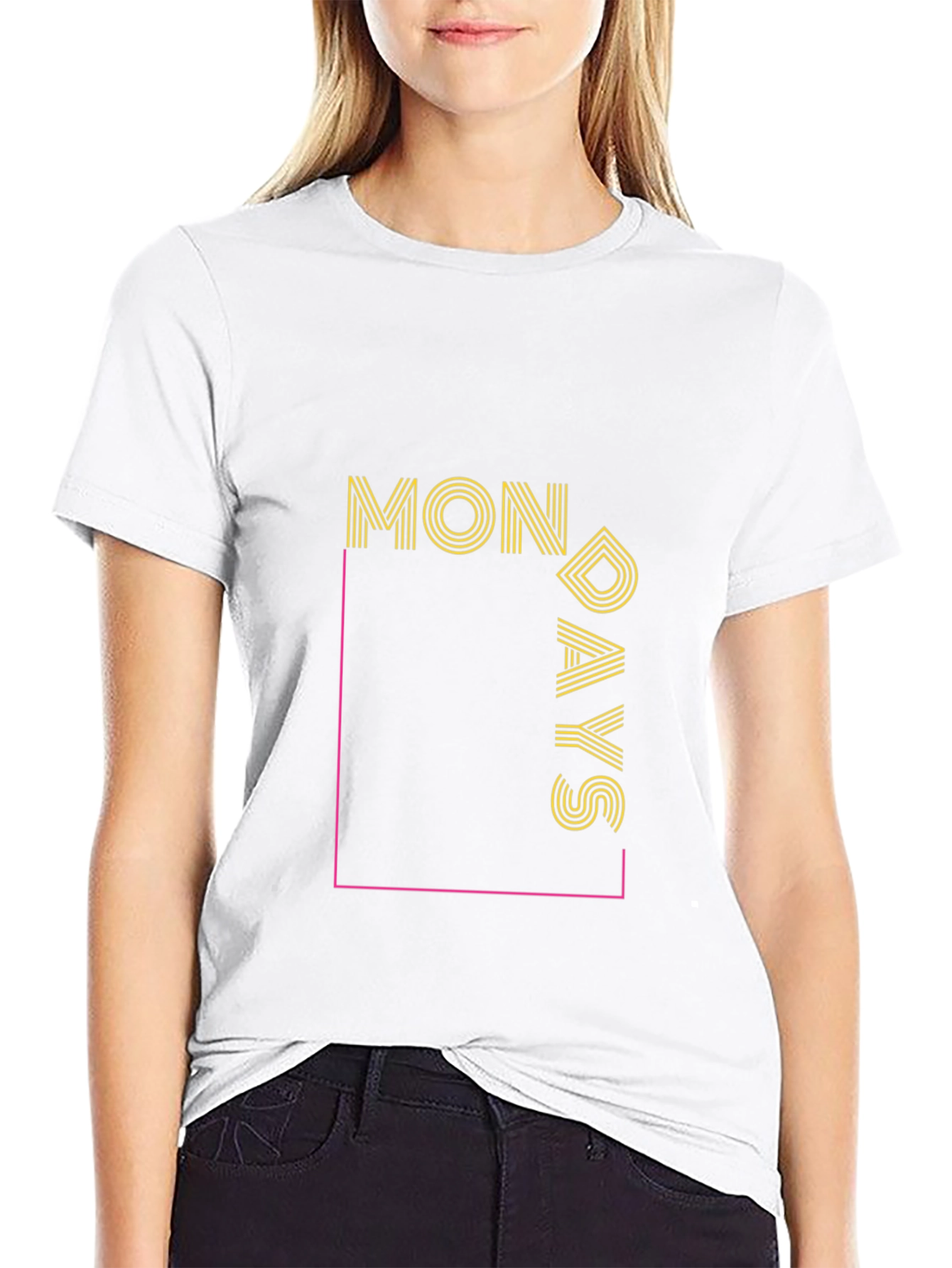 Monday Graphic Tee - Classic Black Cotton T-Shirt