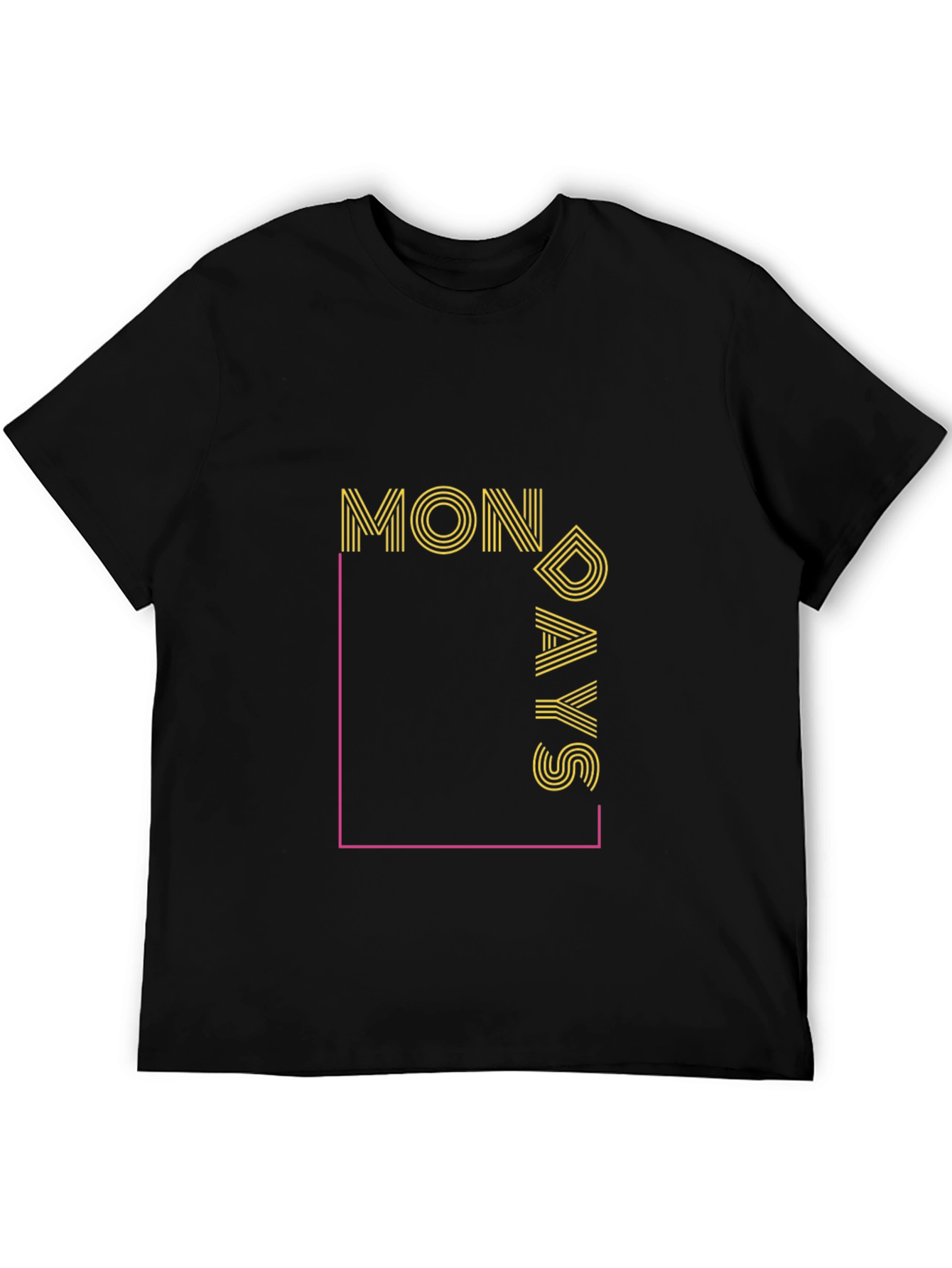 Monday Graphic Tee - Classic Black Cotton T-Shirt