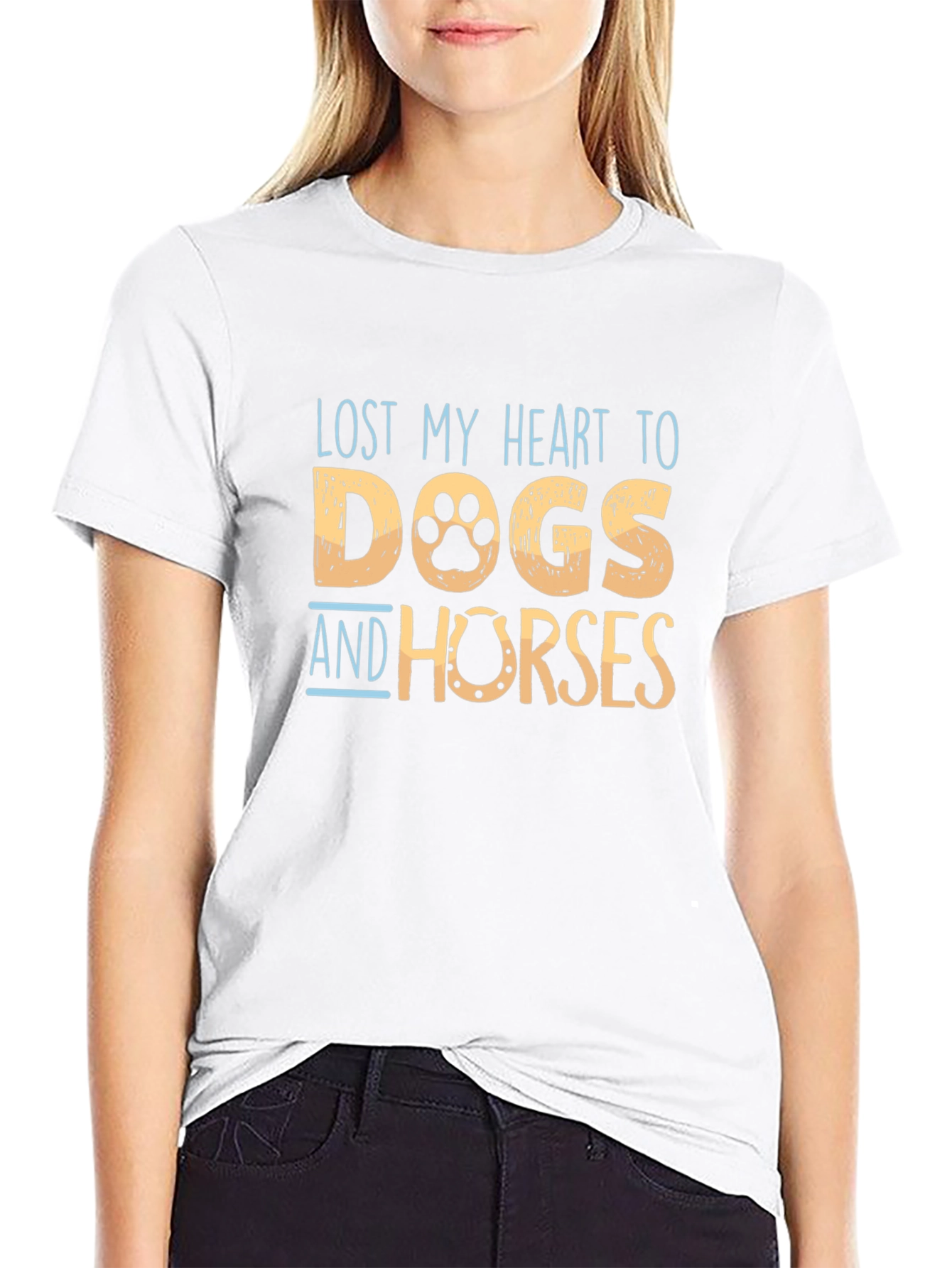 Lost My Heart to Dogs and Horses T-Shirt