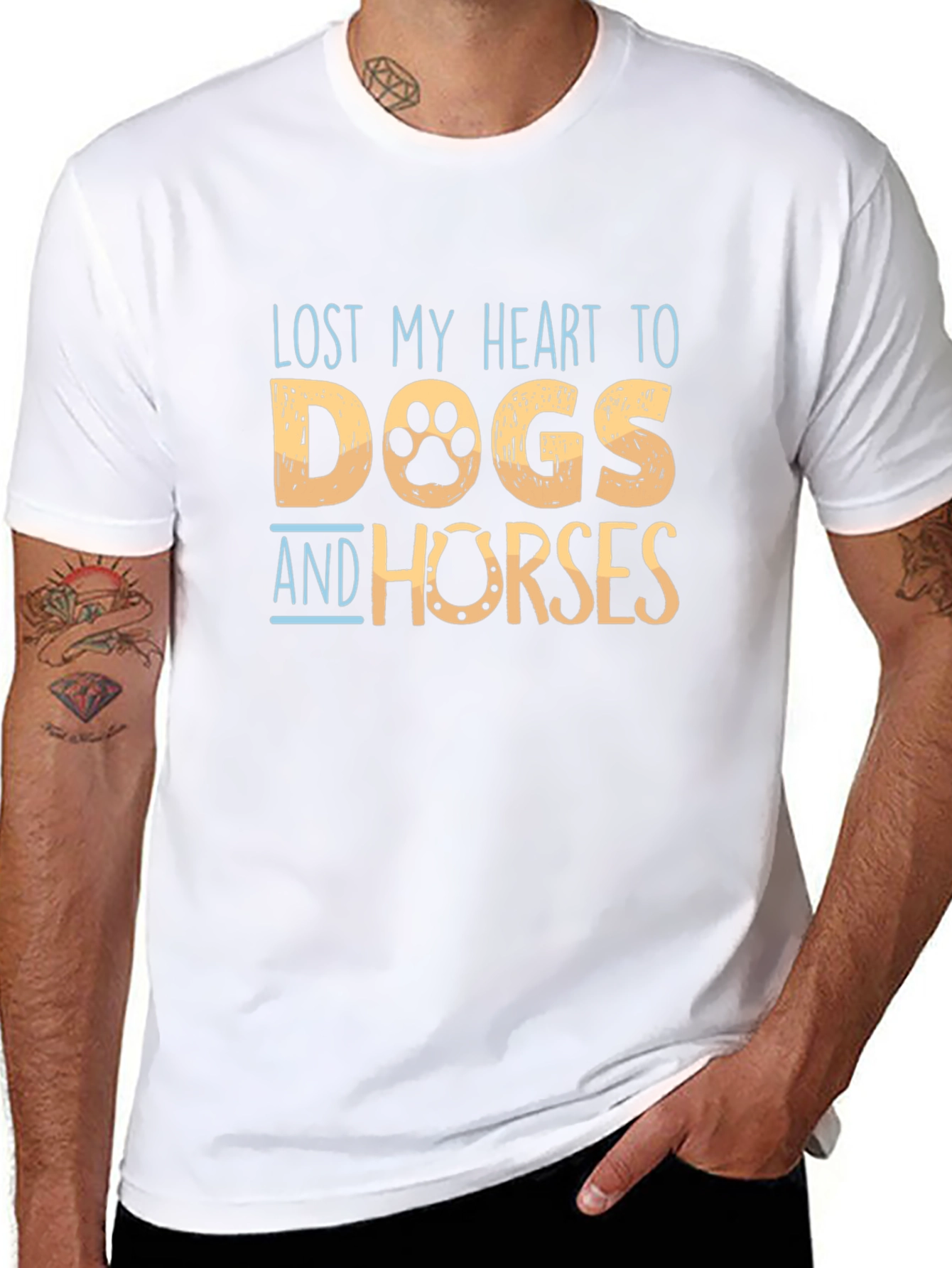 Lost My Heart to Dogs and Horses T-Shirt