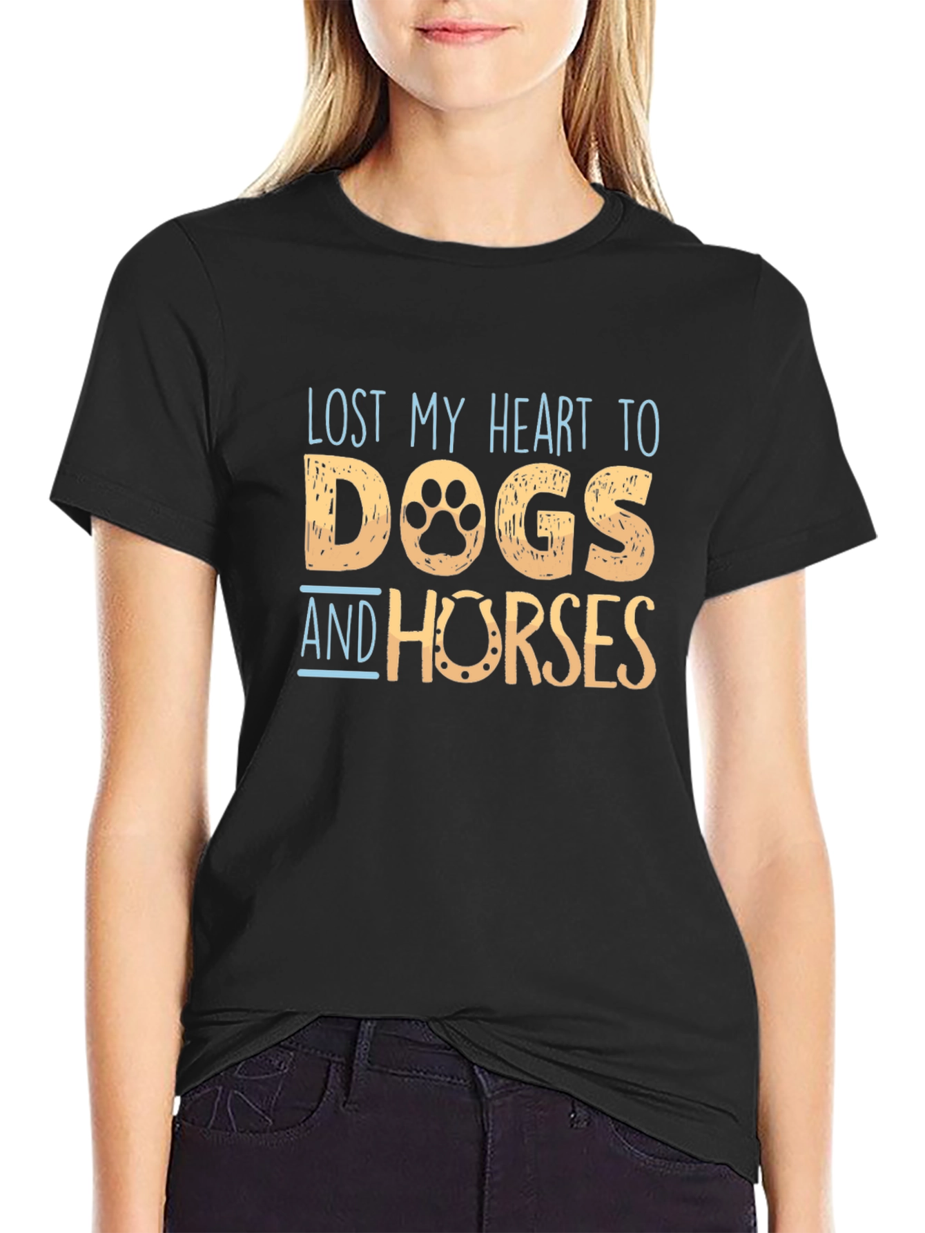 Lost My Heart to Dogs and Horses T-Shirt