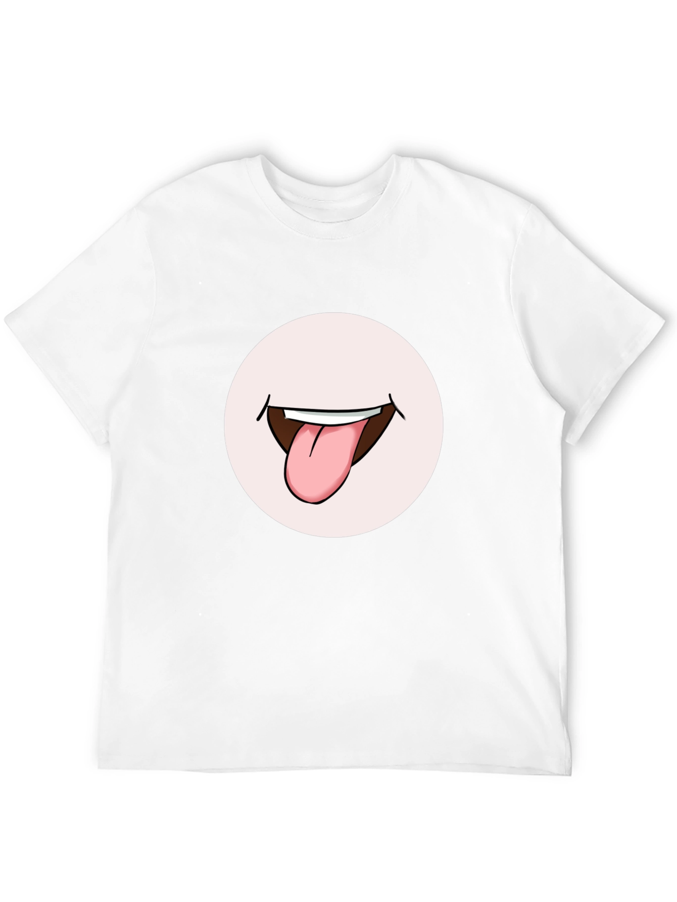 Funny Tongue Out Graphic Tee - Black
