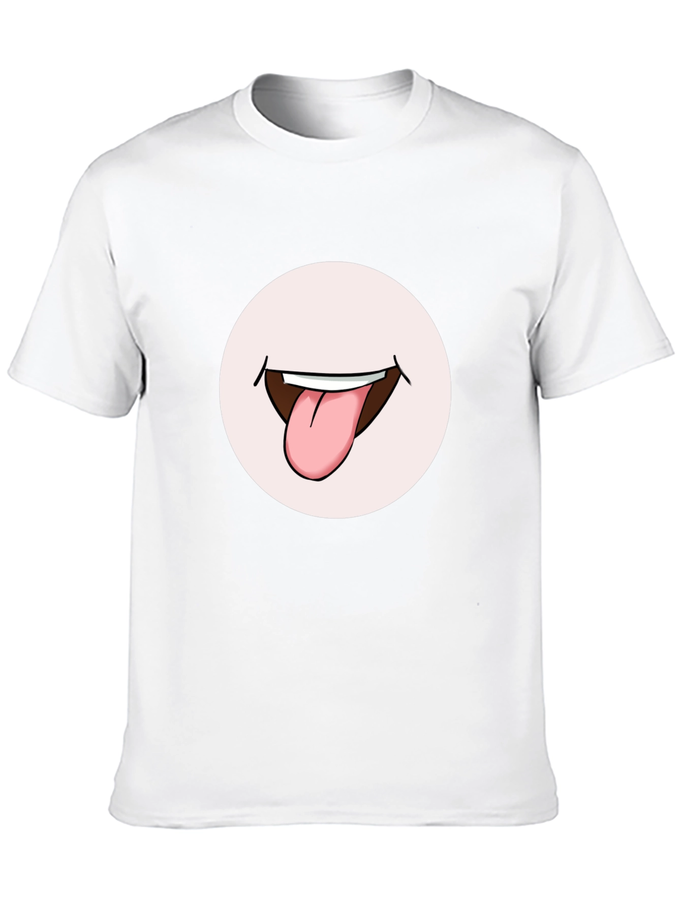 Funny Tongue Out Graphic Tee - Black