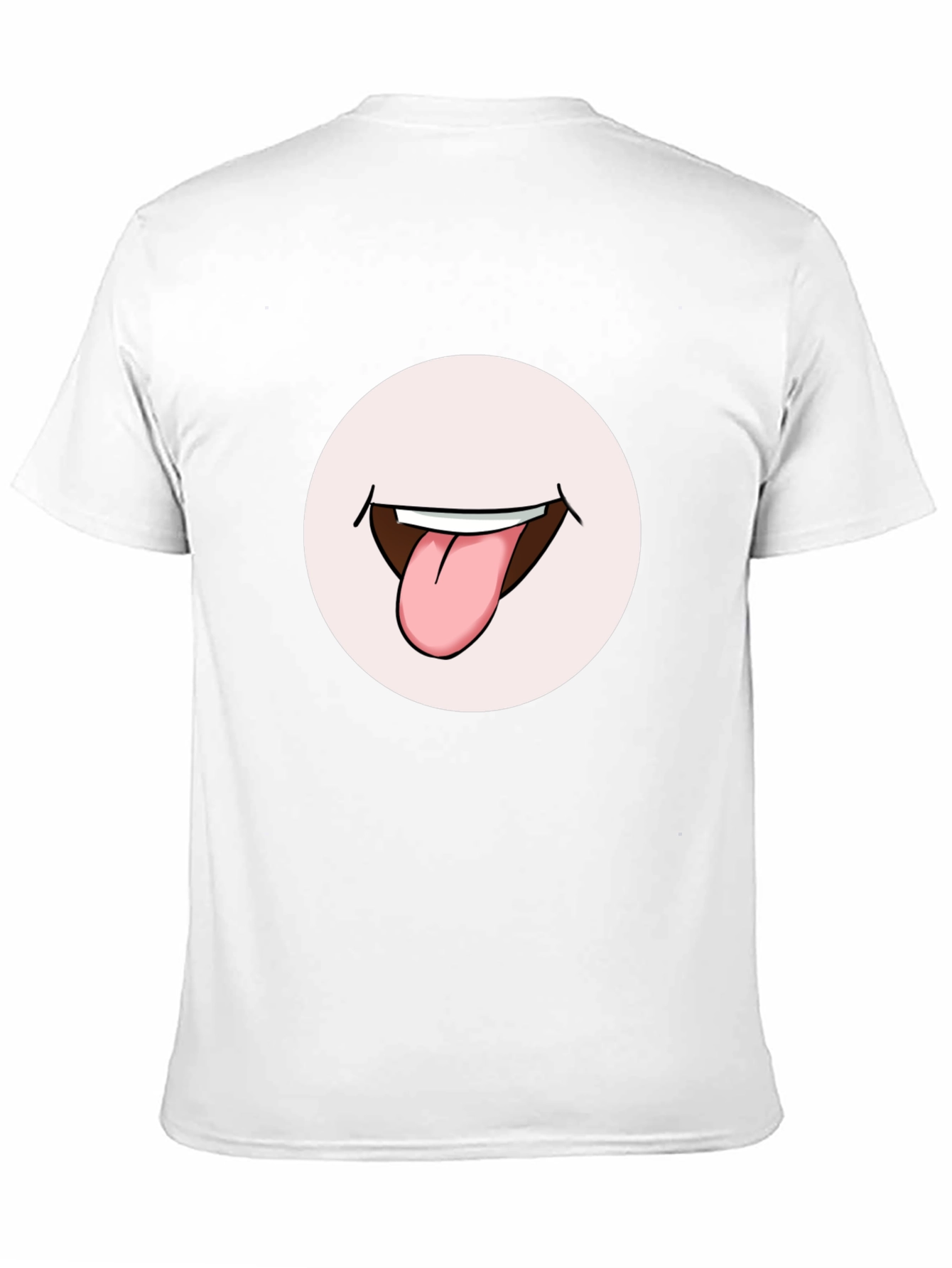 Funny Tongue Out Graphic Tee - Black