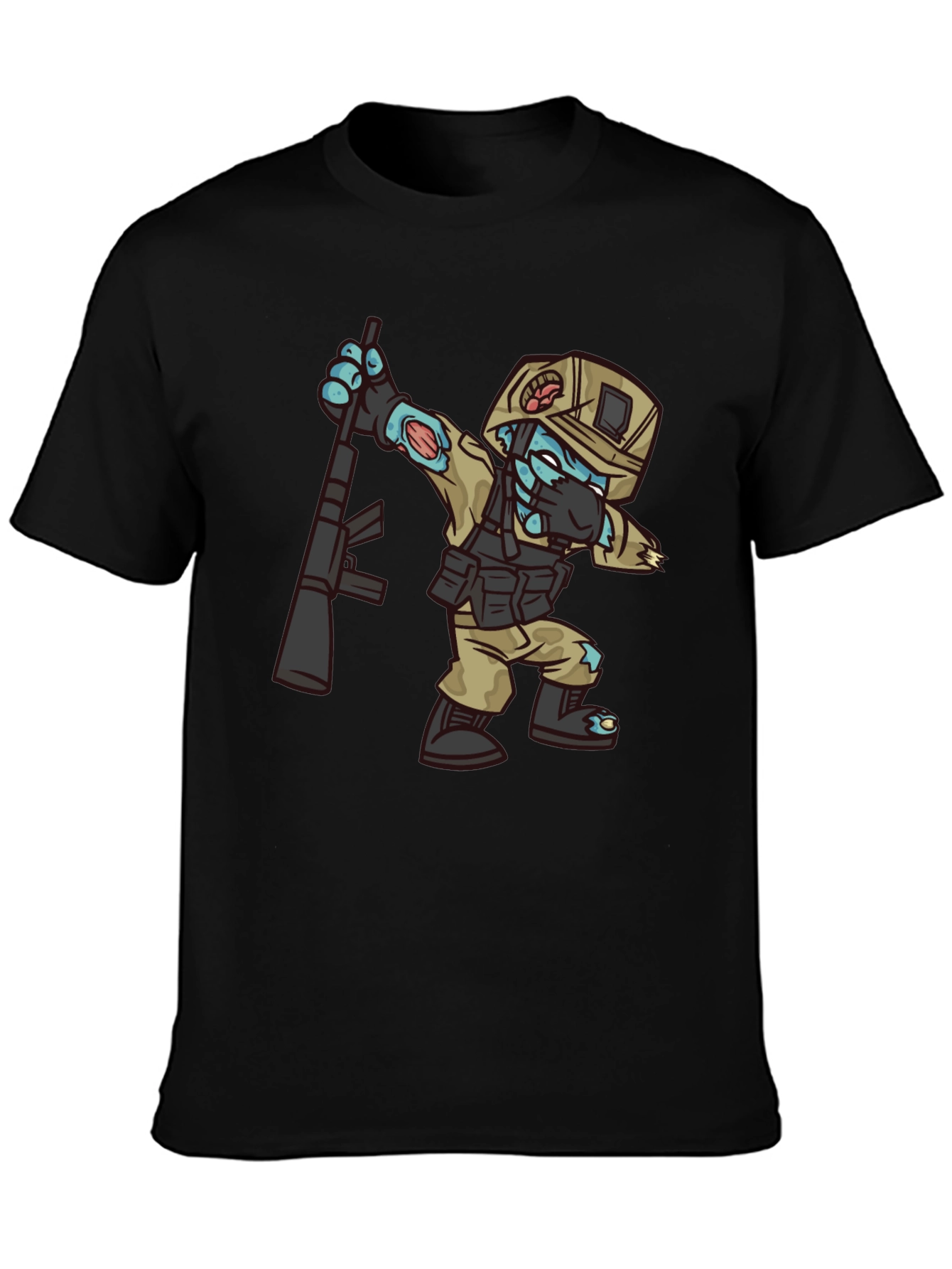 Zombie Soldier Dabbing T-Shirt - Funny Graphic Tee
