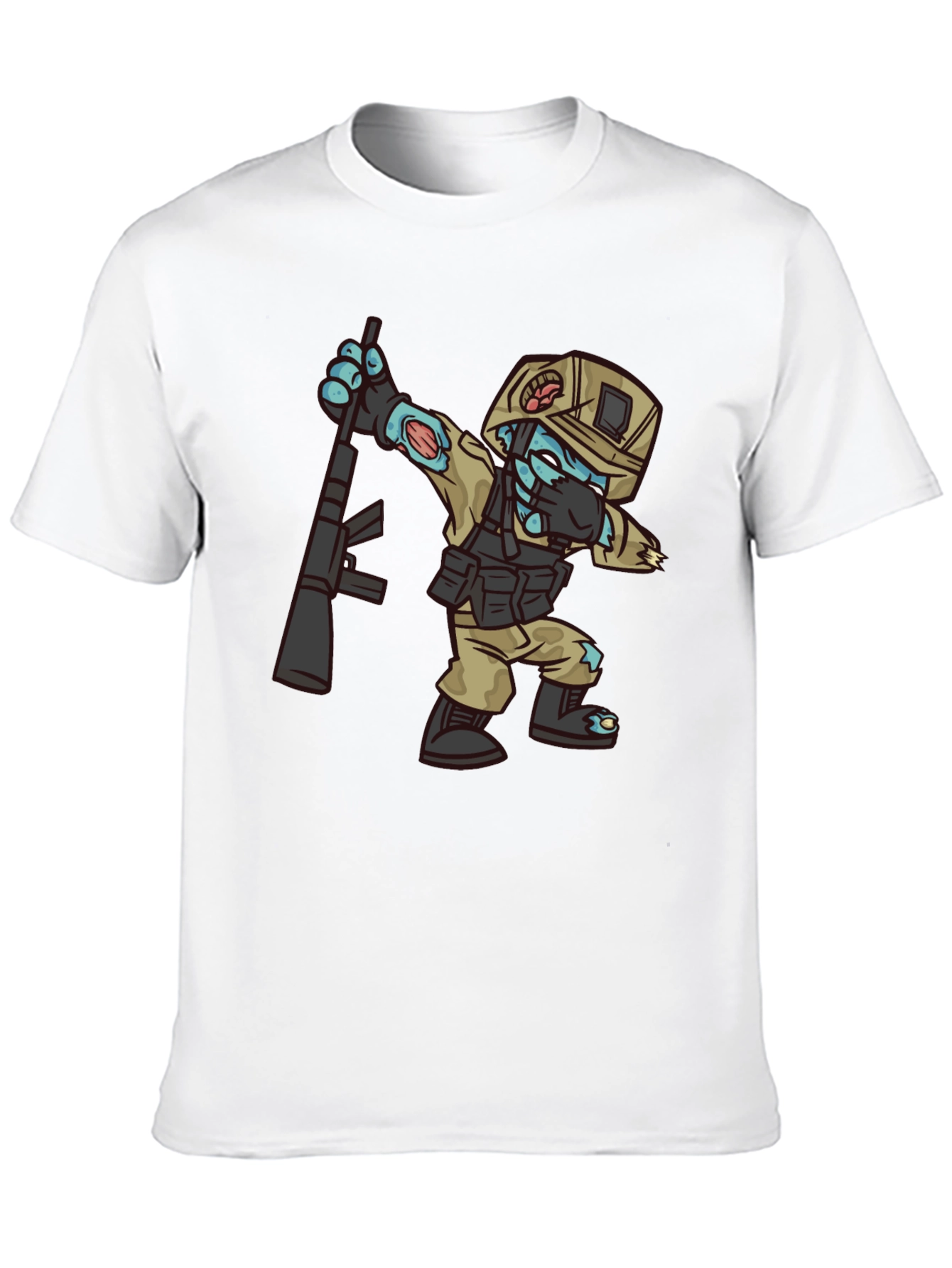 Zombie Soldier Dabbing T-Shirt - Funny Graphic Tee