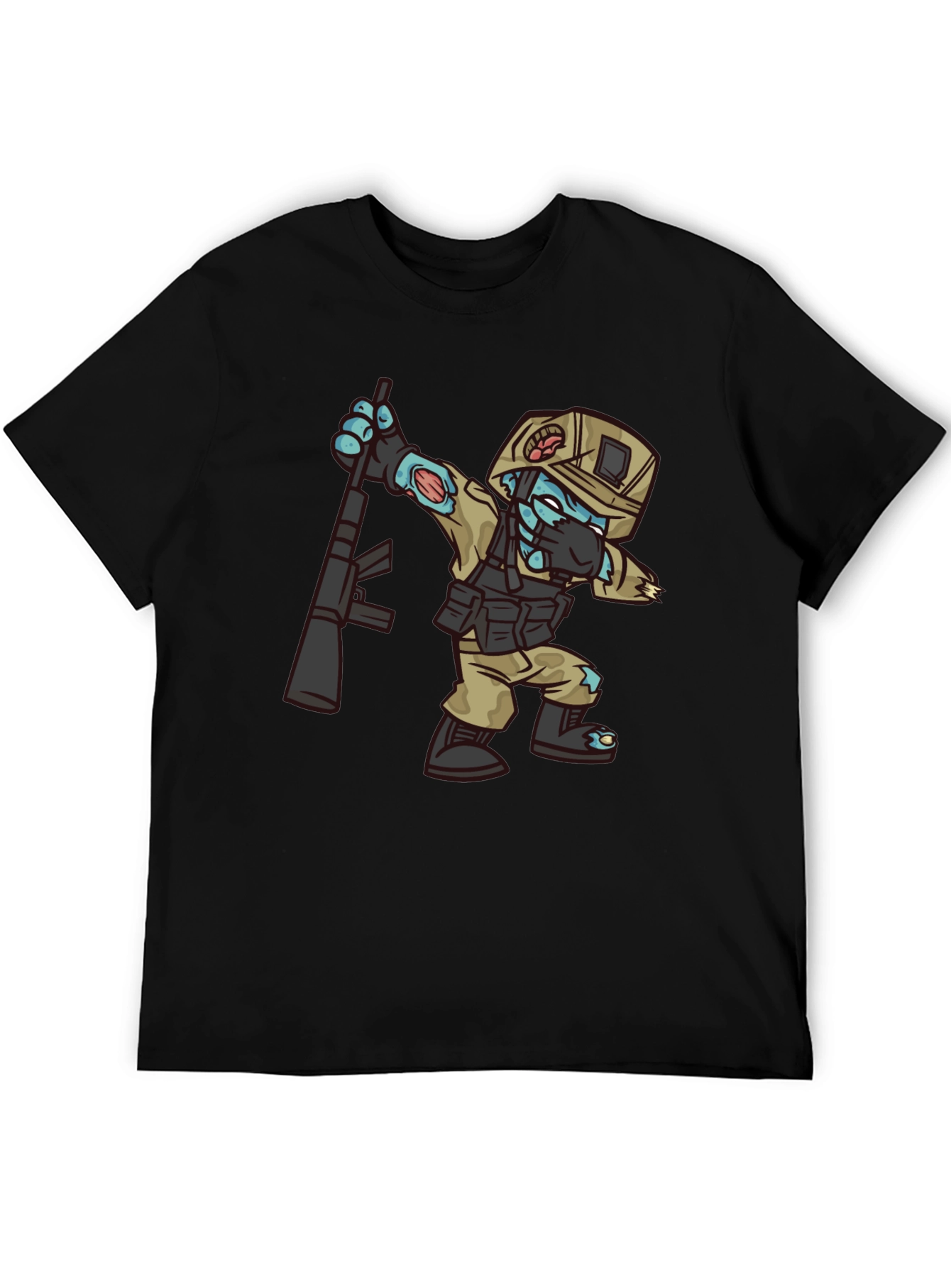 Zombie Soldier Dabbing T-Shirt - Funny Graphic Tee
