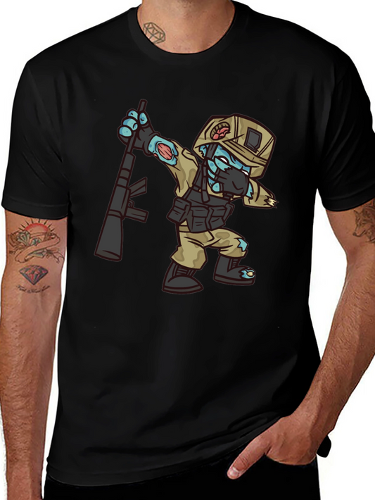 Zombie Soldier Dabbing T-Shirt - Funny Graphic Tee