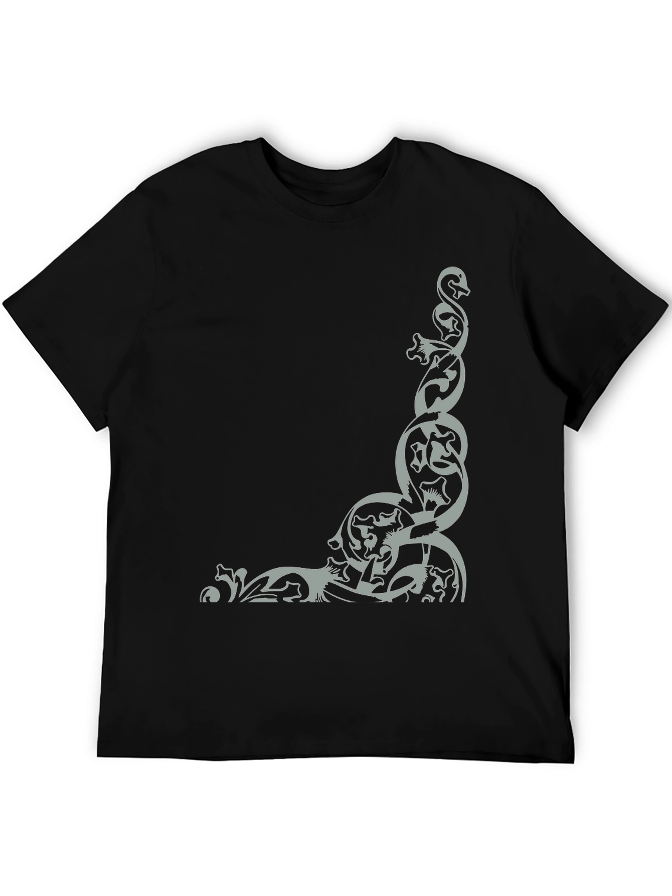 Mens Black T-Shirt with Celtic Knot Design