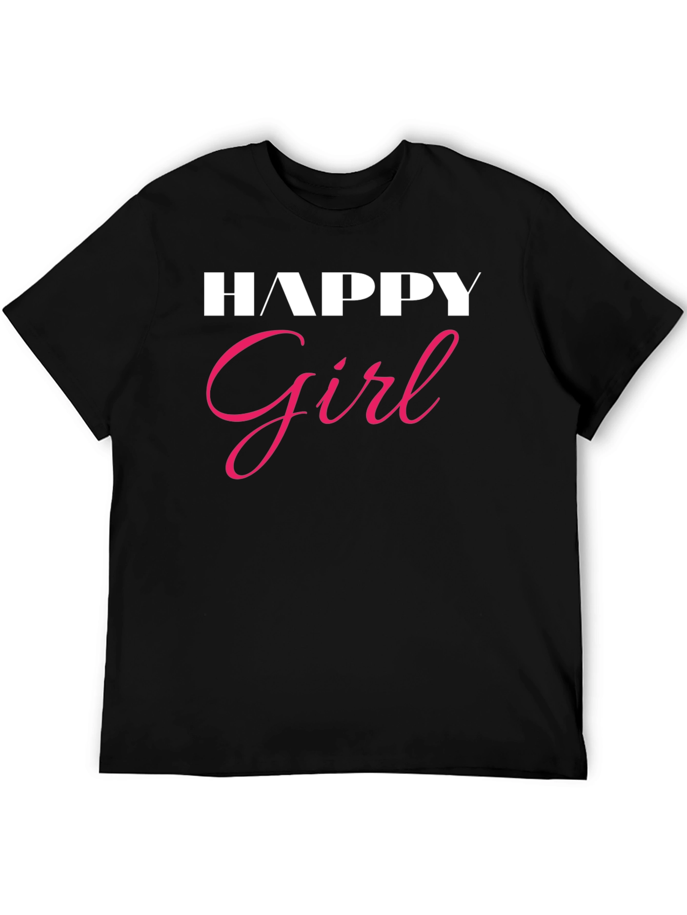 Happy Girl Graphic Tee - Stylish Comfort
