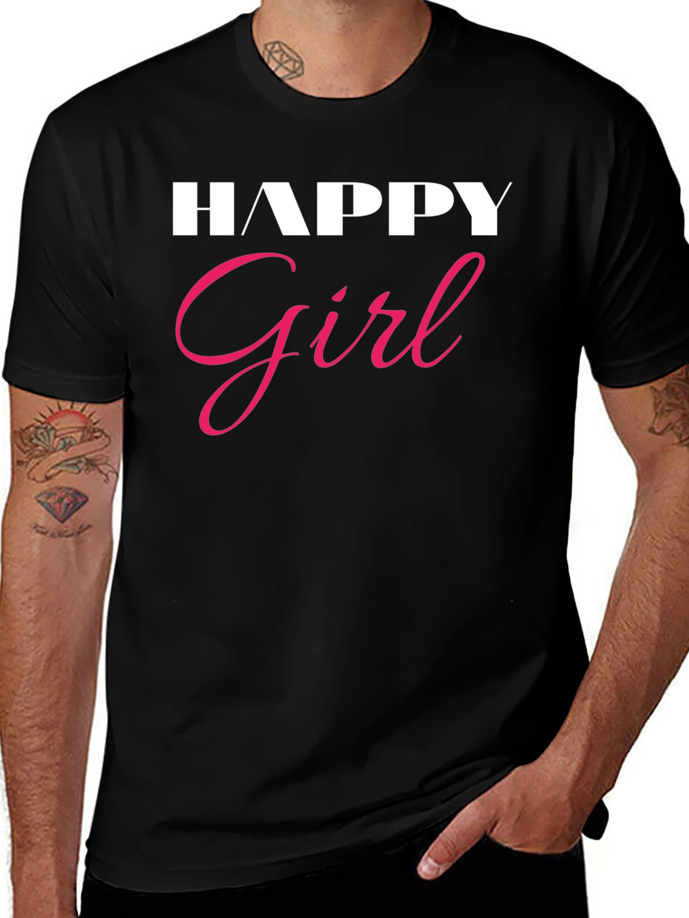 Happy Girl Graphic Tee - Stylish Comfort